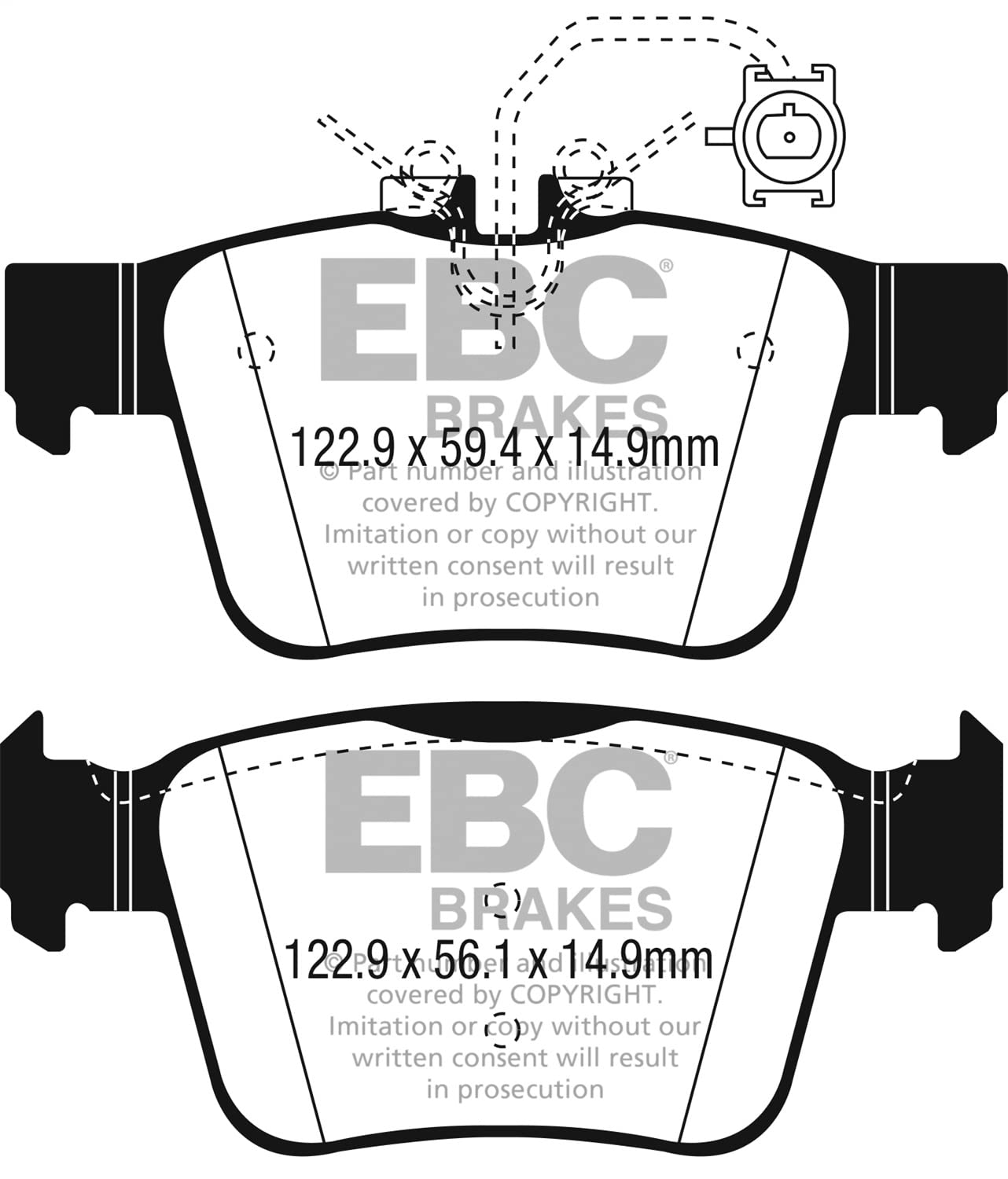 EBC Brakes DP42315R Yellowstuff Brake Pads - High Performance, Low Dust, Quiet Braking for Cars, Trucks & SUVs - Perfect for Daily Driving, Racing & Off-Road Use