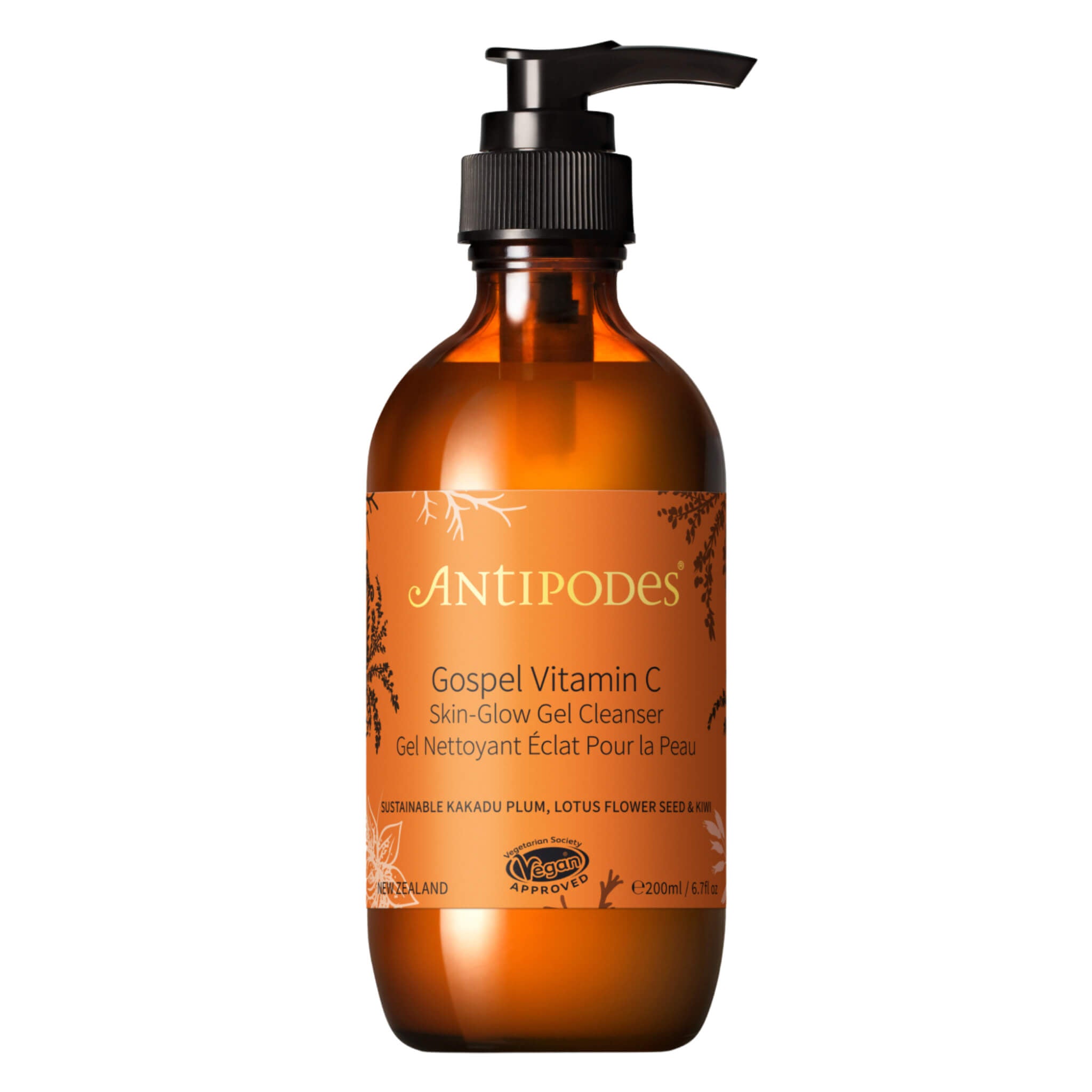 Gospel Vitamin C Skin Glow Gel Cleanser - Brightening Face Wash for Dull Skin, Antioxidant Facial Cleanser for Daily Use - Perfect for Morning & Night Skincare Routine