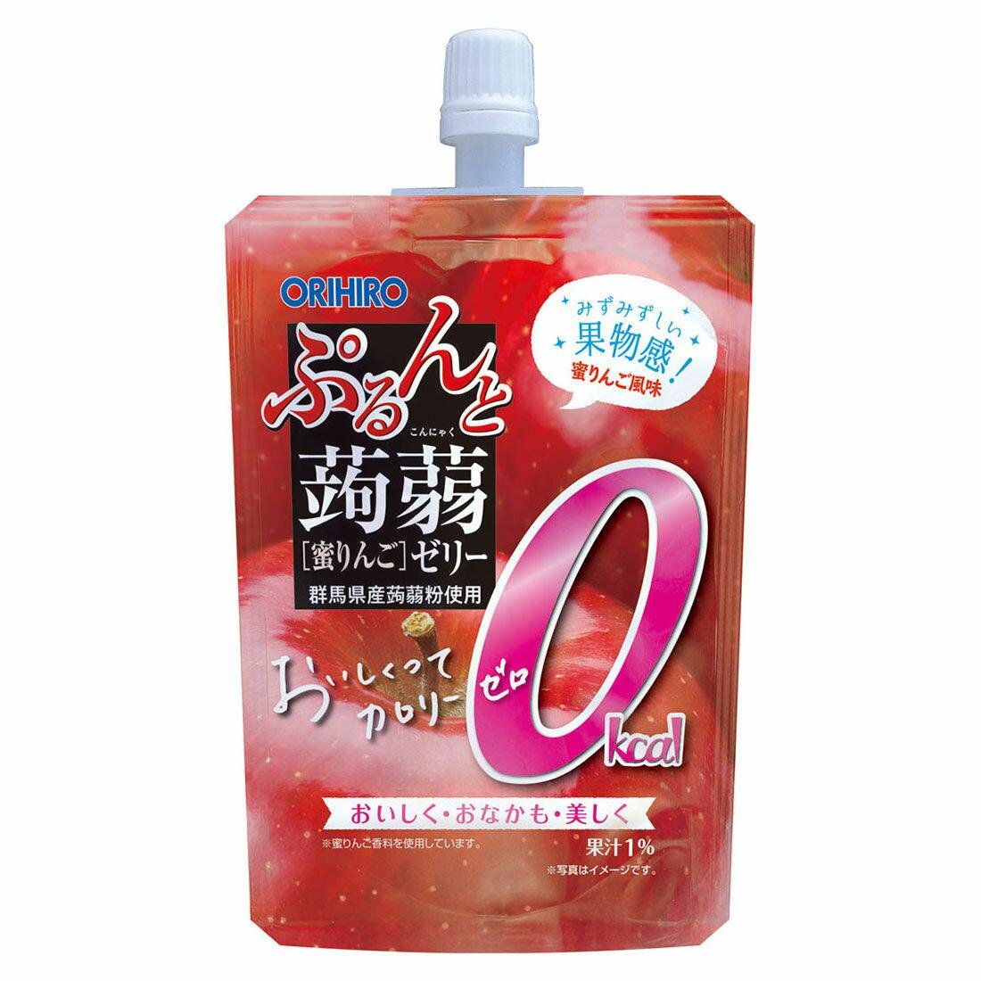 Orihiro Drinkable Konjac Jelly - Zero Calorie Diet Snack, Apple Flavor 130g | Healthy Weight Loss Supplement for Office, Gym & On-the-Go