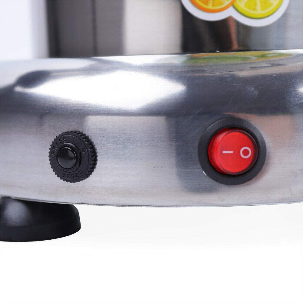 Stainless Steel Commercial Electric Juicer Machine 110V 370W - High Capacity 80-100kg/hr Fruit & Vegetable Extractor for Juice Bars, Restaurants & Healthy Home Use