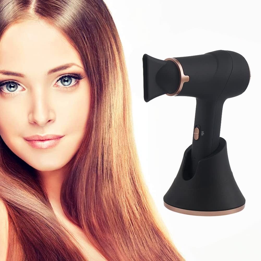 Portable Cordless Hair Dryer - 300W 5000mAh Rechargeable Handheld Blow Dryer with Hot & Cold Air, Lightweight Travel Hairdryer for Home & On-the-Go (Black) | Perfect for Quick Styling, Travel, Gym & Emergency Use
