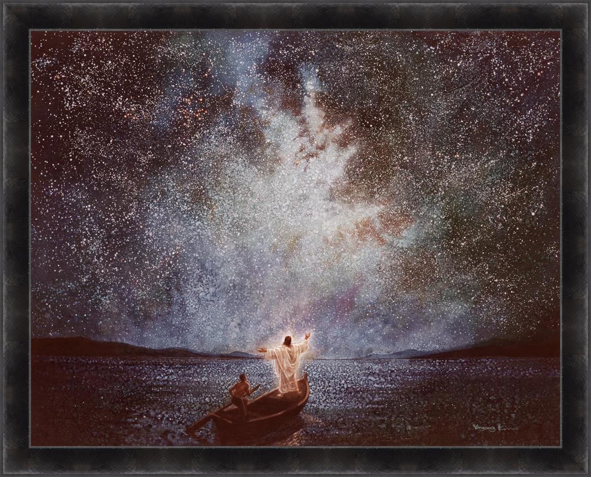 Calm and Stars Large Wall Art - Modern Abstract Canvas Painting for Living Room, Bedroom & Office Decor - Perfect for Home, Office & Meditation Spaces