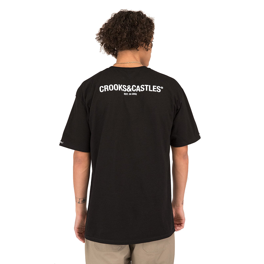 Crooks and Castles Bandito Dot Graphic T-Shirt for Men - Black Cotton Tee - Streetwear Fashion for Casual Wear & Urban Style