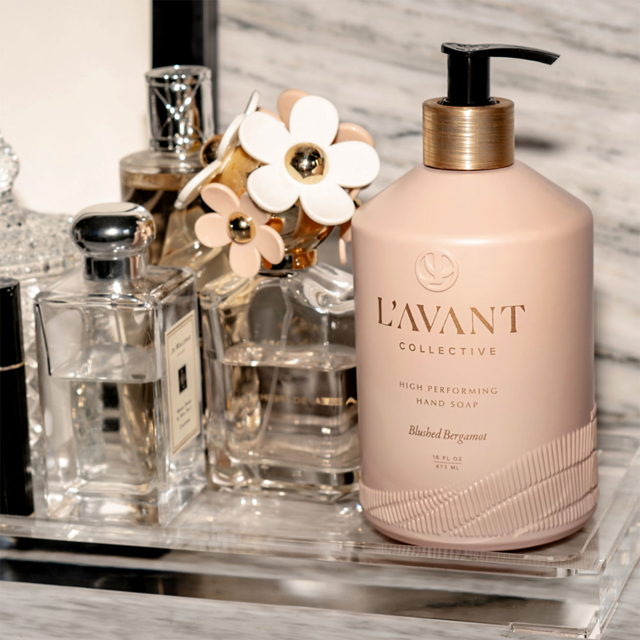 Premium Hand Soap with Blushed Bergamot Scent - Moisturizing & Antibacterial - Ideal for Home, Office & Bathroom Use