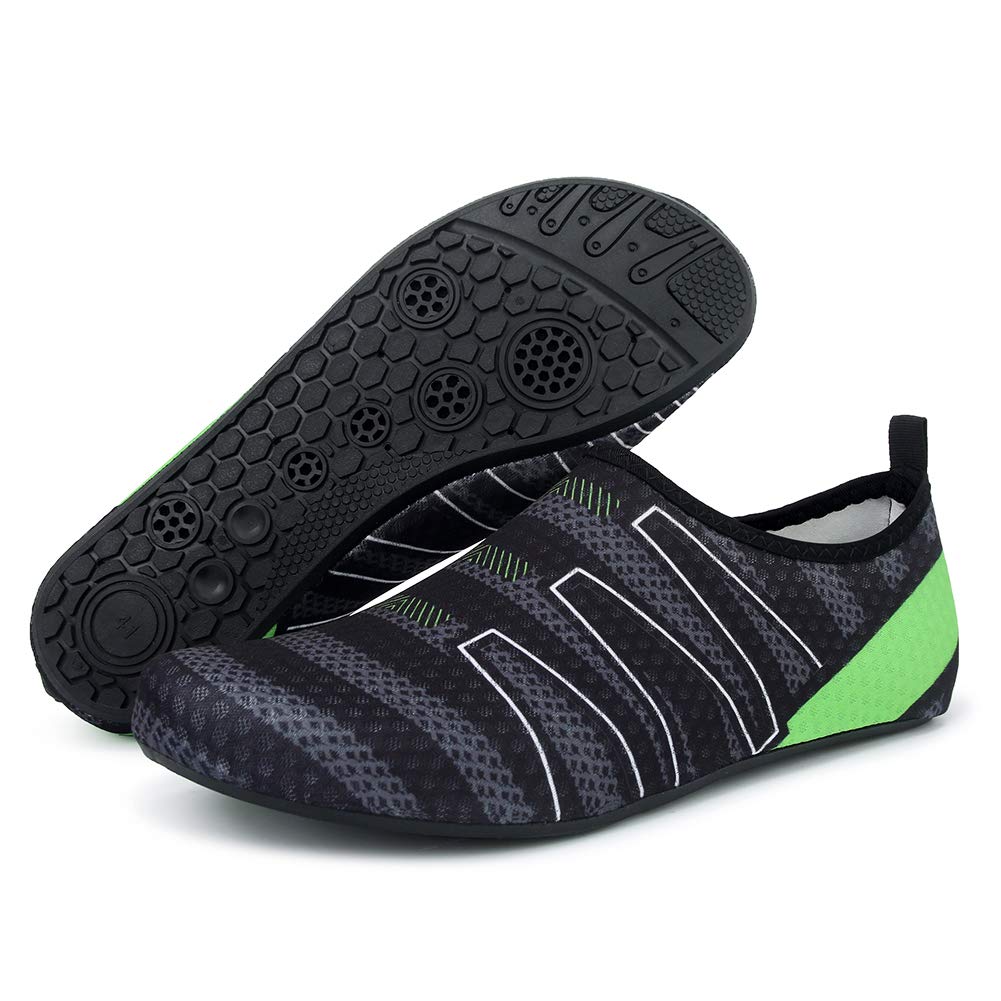 QACOHU Women's & Men's Quick-Dry Water Shoes - Barefoot Skin Shoes for Swimming, Surfing, Diving, Beach & Yoga - Lightweight Aqua Shoes for Pool, Water Sports & Outdoor Activities