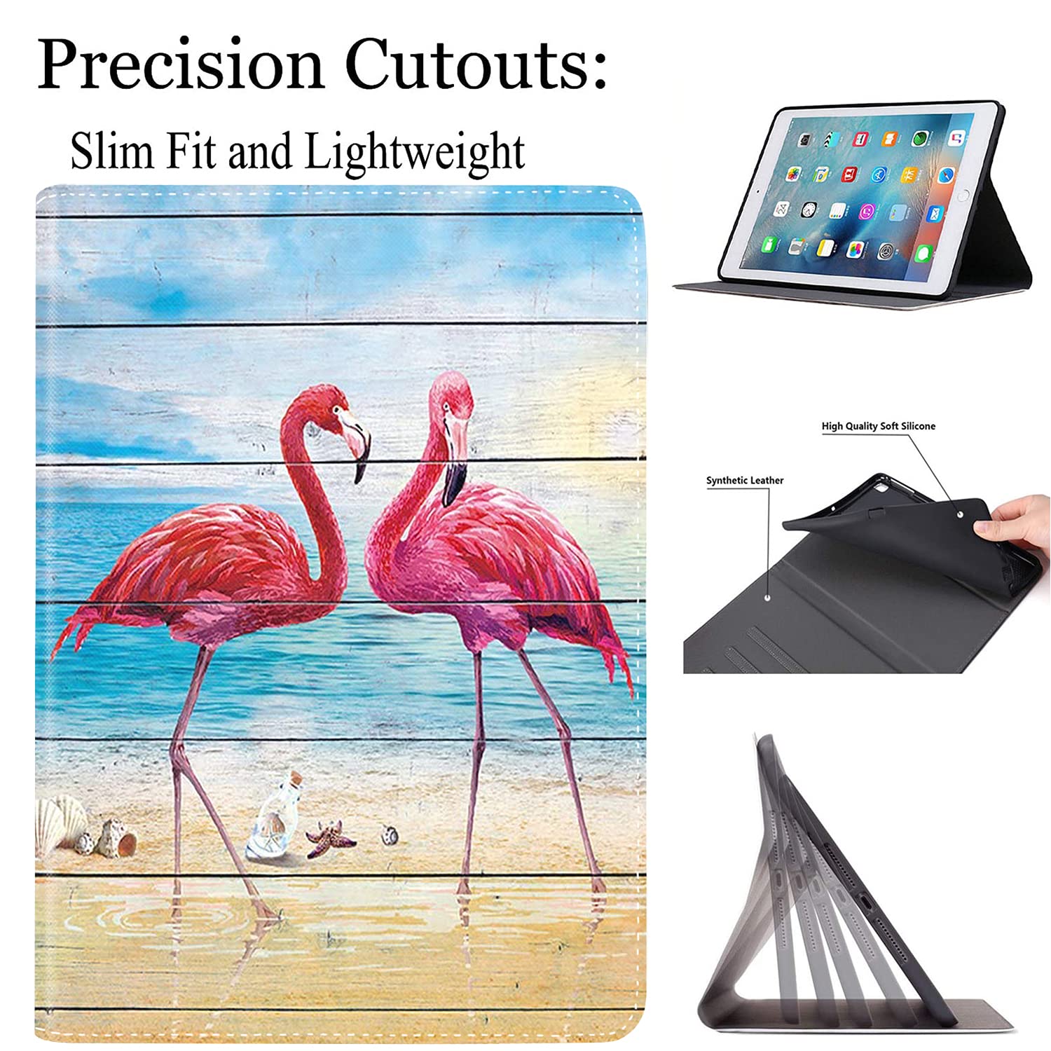 Premium Leather Smart Cover Case for iPad 9th/8th/7th Gen (2021/2020/2019) 10.2