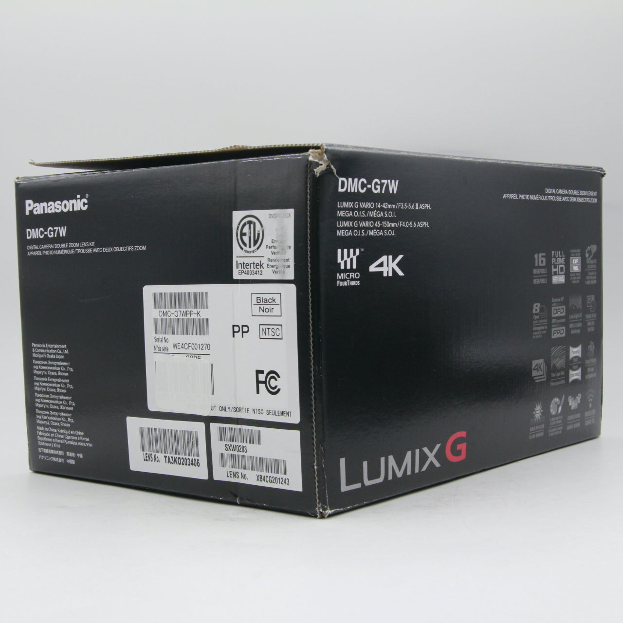 Open Box Panasonic Lumix DMC-G7 Mirrorless Micro Four Thirds Digital Camera Bundle with 14-42mm & 45-150mm Lenses (Black) - Perfect for Vlogging, Travel Photography & Professional Shooting