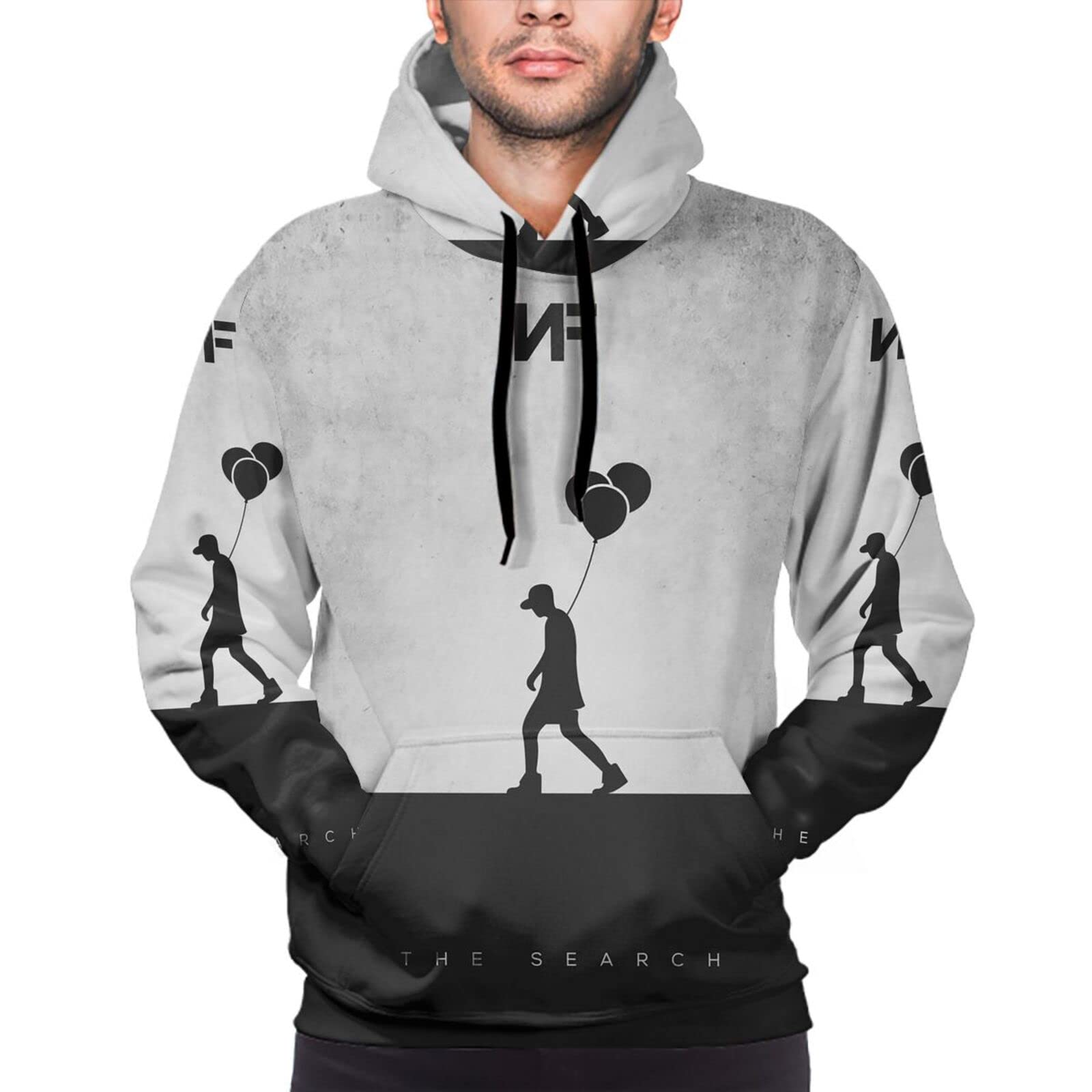 Woodyotime Men's NF & The Search Hooded Sweatshirt - Outdoor Pullover Hoodie for Men | Perfect for Hiking, Camping & Casual Streetwear