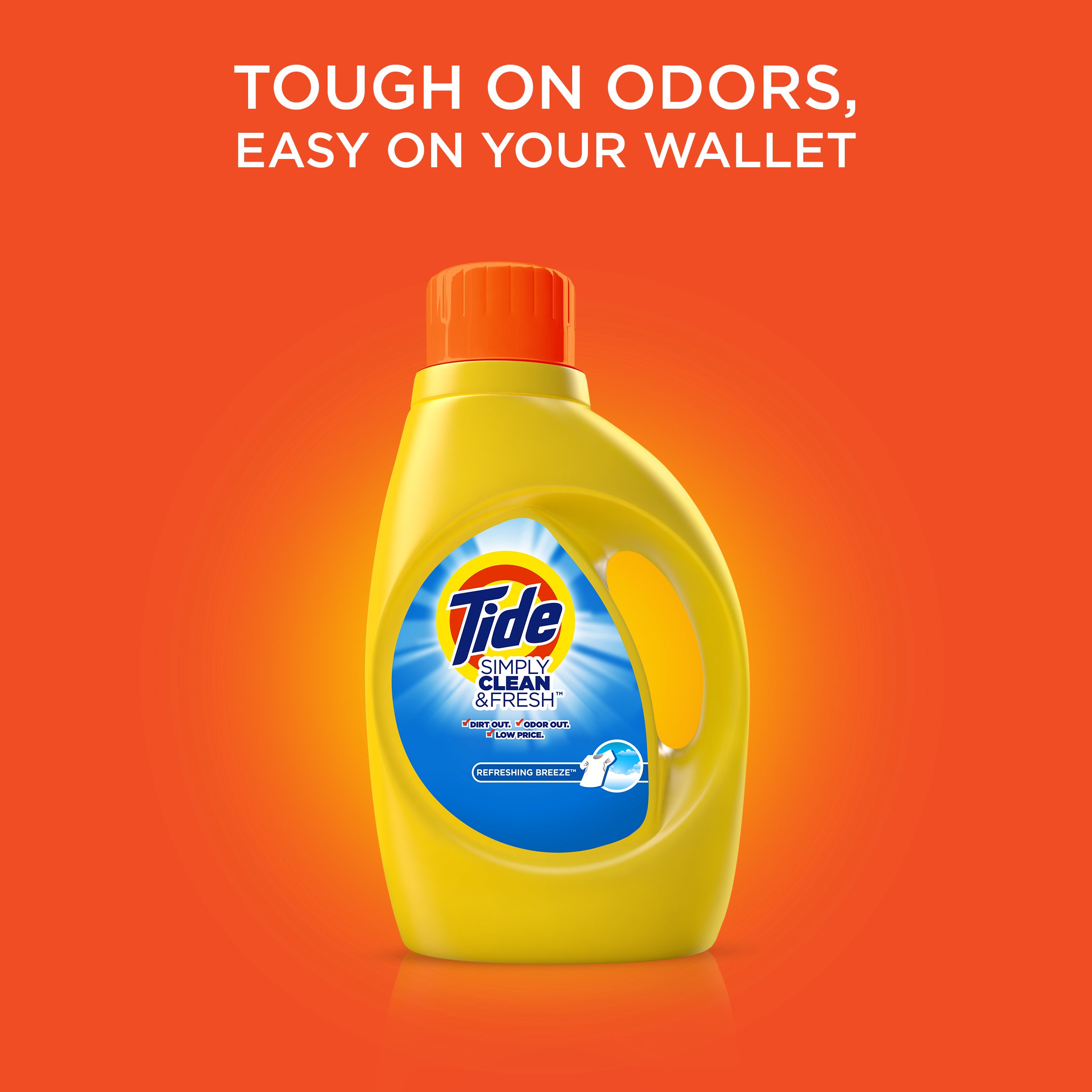 Tide Simply Clean & Fresh Liquid Laundry Detergent, Refreshing Breeze Scent, 40 oz - Gentle on Clothes, Perfect for Everyday Laundry & Family Use