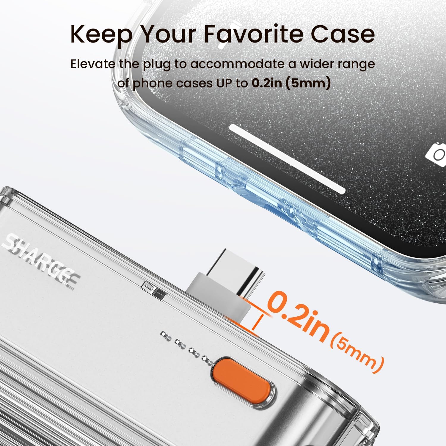 Flow Mini 5000mAh Portable Charger - Compact Power Bank with Interchangeable Plugs & Built-in Cable | Dual USB-C Output for iPhone 16/15/14/13, iPad, Galaxy S24/23 Ultra | Perfect for Travel, Camping & Emergency Power Backup