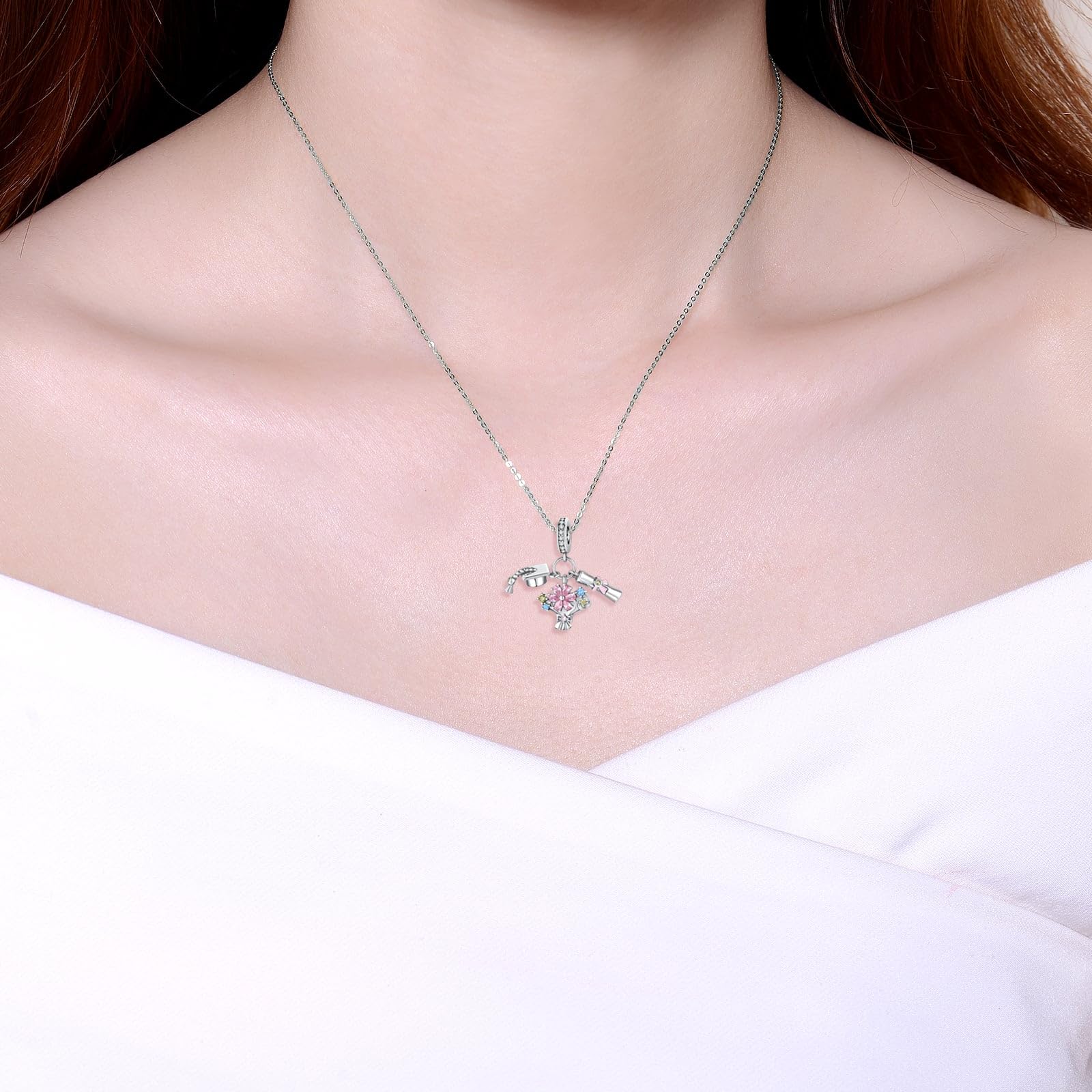 925 Sterling Silver Heart Dangle Charm - Birthday Gift Jewelry for Women, Family & Friends - Perfect for Bracelets & Necklace Pendants - Romantic Fashion Accessory for Anniversaries, Valentine's Day & Special Occasions