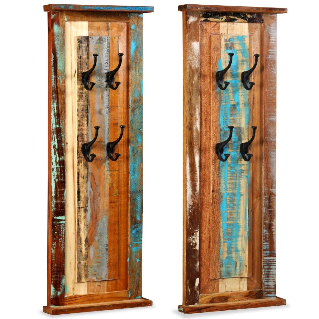 CHARMMA 2-Pack Solid Reclaimed Wood Coat Racks - 15