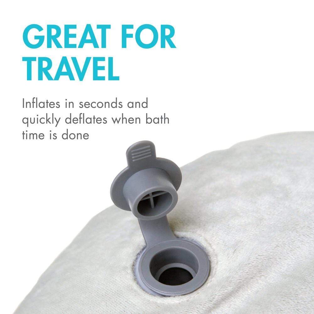 Boon Puff+ Inflatable Baby Bathtub with Wings - Portable Infant Bath Seat for Newborns to Toddlers - Perfect for Home, Travel & Outdoor Use
