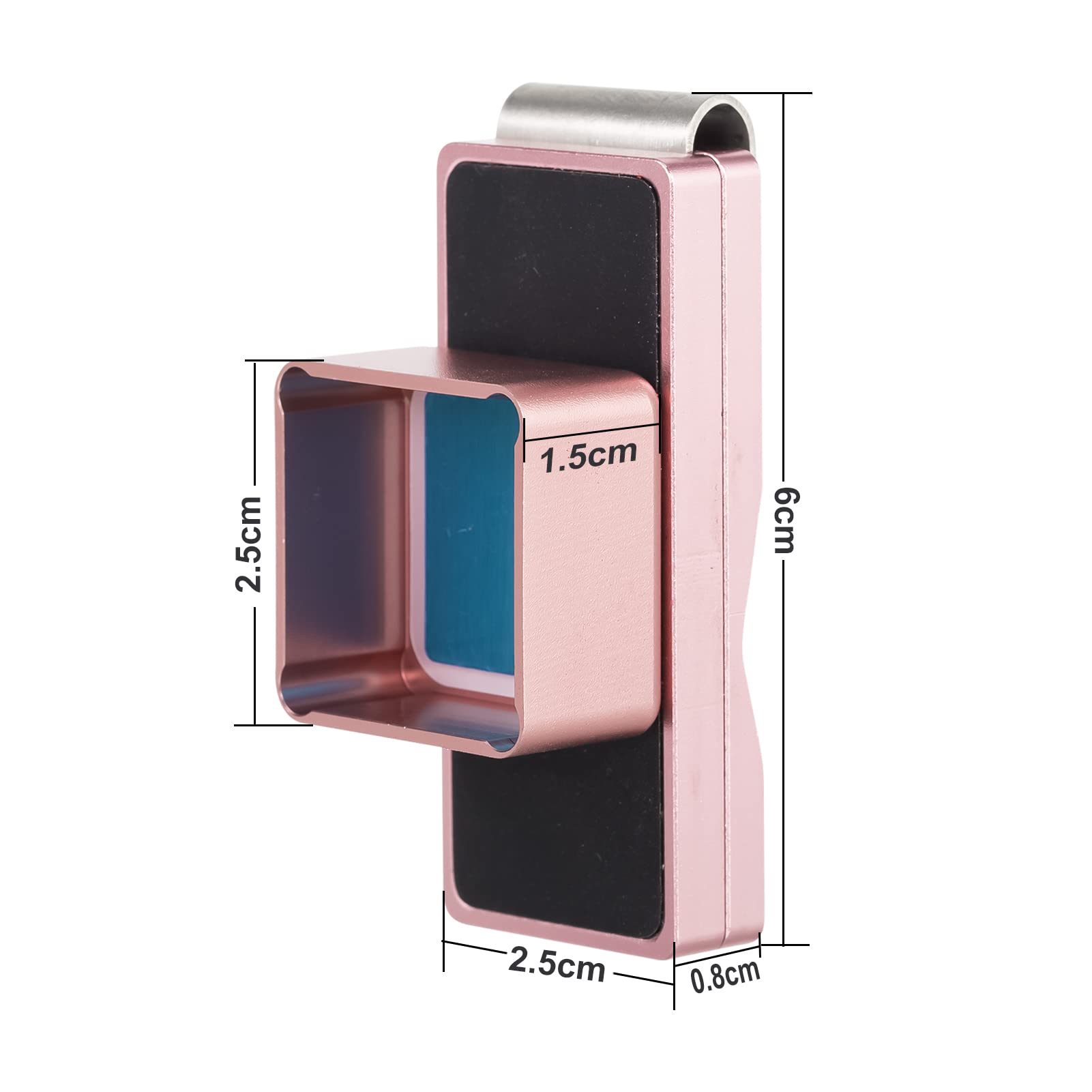 Jadeshay Magnetic Billiard Chalk Holder - Portable Mini Aluminum Cue Tip Chalk Carrier with Clip - Rust-Resistant & Mess-Free Chalk for Pool, Snooker & Game Room Accessories - Perfect for Bars, Home Pool Tables & Professional Players