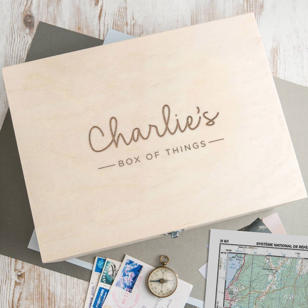 Personalized Wooden Sewing & Recipe Storage Box - Custom Engraved Keepsake Box for Family Recipes, Sewing Supplies & Crafts - Perfect Mother's Day Gift for Women - Ideal for Home Organization & DIY Projects