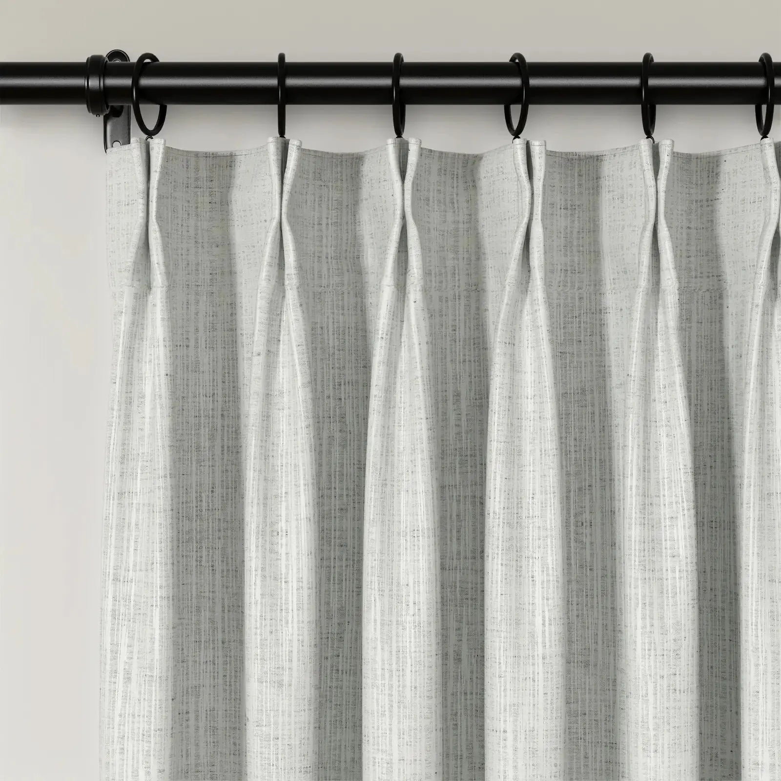 Lydia Solid Jacquard Pleated Curtains - Elegant Window Treatments for Living Room, Bedroom & Home Decor