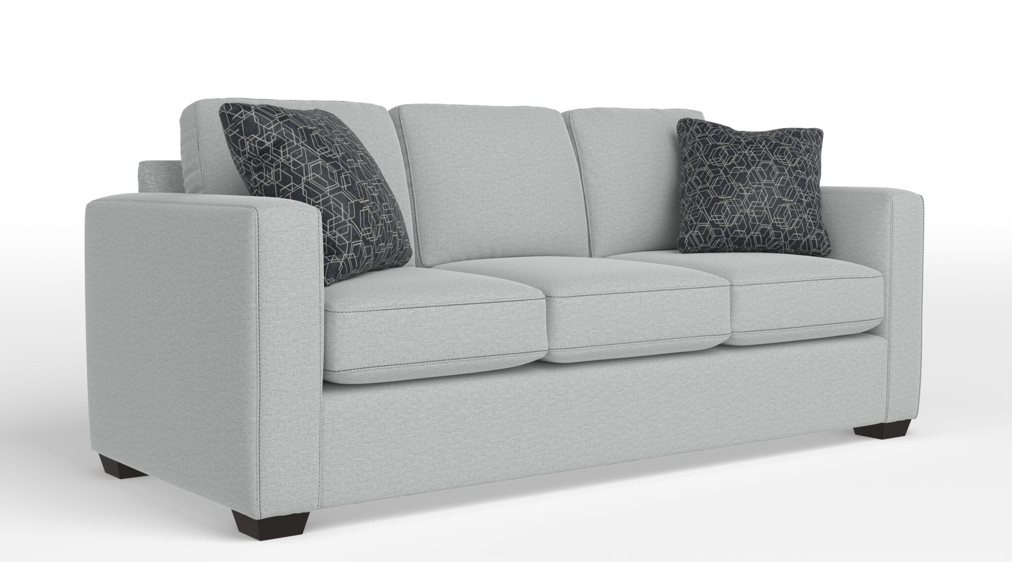 Caleb Queen Sofa Bed with Innerspring Mattress - Dexter Light Grey | Convertible Sleeper Sofa for Small Spaces, Guest Room & Apartment Living