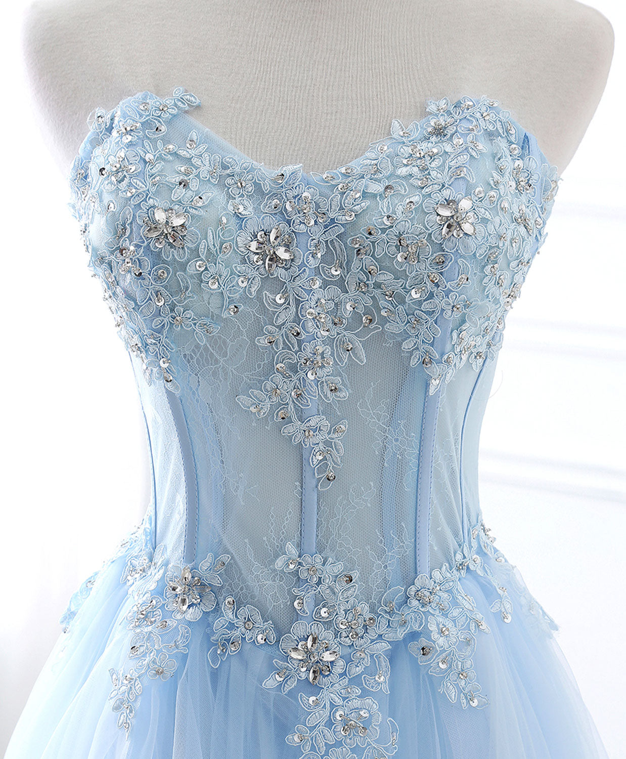 Elegant Blue Long Prom Dresses - A-Line Sweetheart Neck Formal Graduation Gowns | Perfect for Homecoming, Evening Galas & Special Occasions
