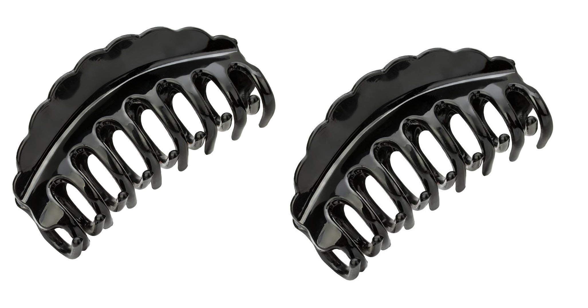 2 Pcs Fashion Hair Clips - Butterfly Hair Clutch for Women & Girls, Black Hair Accessories for Daily Styling - Perfect for School, Work, and Special Occasions