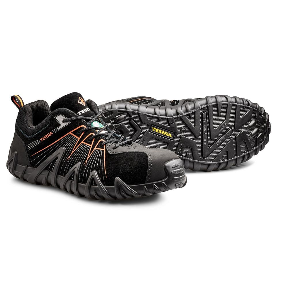 Terra Spider X Unisex Lightweight Composite Toe Work Shoes - Safety Work Boots for Men & Women, Slip Resistant, Comfortable for Construction, Warehouse & Outdoor Work (Orange, TR0A4NPYA14)