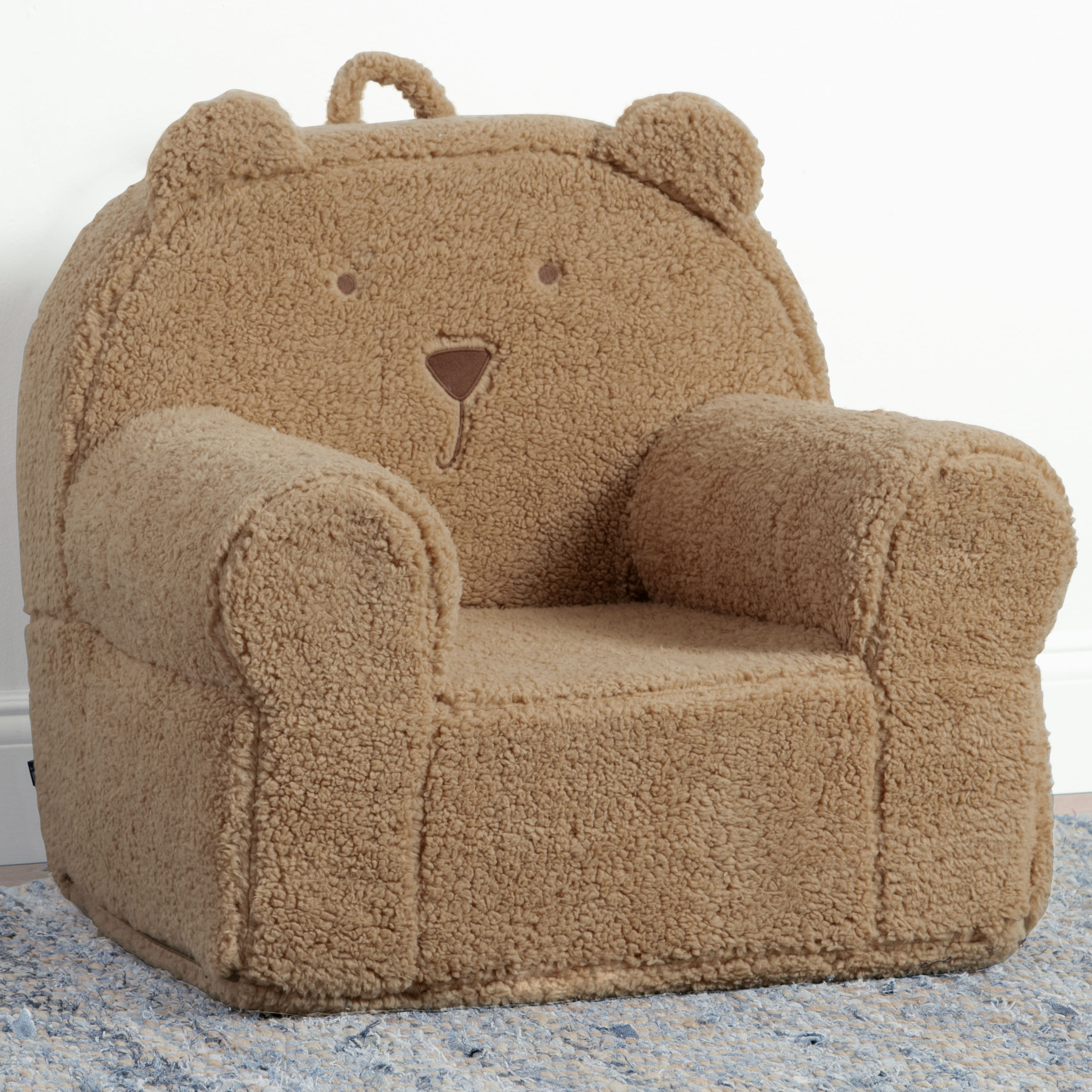 Cozy BabyGap Sherpa Bear Chair - Soft Plush Kids Armchair for Nursery, Bedroom & Playroom - Perfect for Reading, Relaxing & Playtime