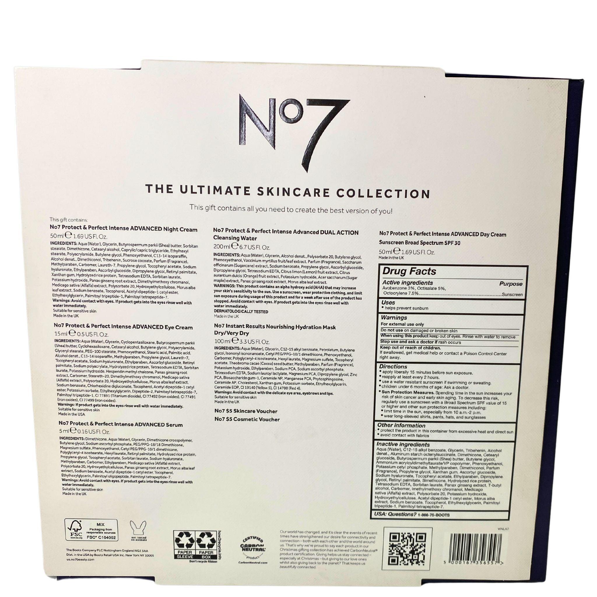 No7 The Ultimate Skincare Collection - 12 Piece Set for Anti-Aging, Hydration & Radiance | Complete Daily Facial Care Routine for Women | Perfect Gift Set for Skincare Lovers