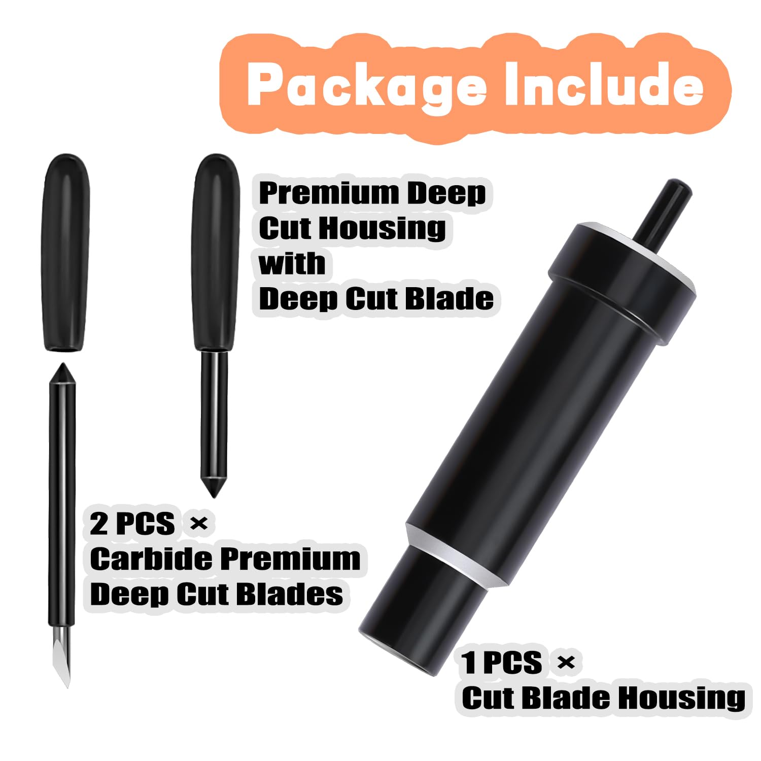 THANMAO Deep-Cut Blade and Housing Kit for Cricut Maker 3, Maker, Explore 3, Air 2, Air, One, Venture - Premium Cutting Tool for Vinyl, Leather, Fabric - Perfect for DIY Crafts, Home Decor, and Sign Making