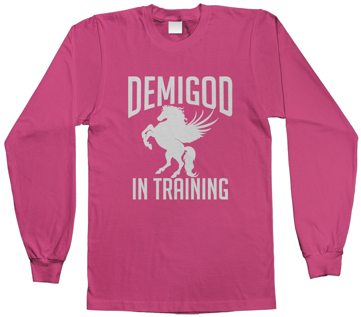 Threadrock Big Boys' Demigod in Training Youth Long Sleeve T-Shirt - Cool Graphic Tee for Teen Boys - Perfect for School, Gaming & Casual Wear