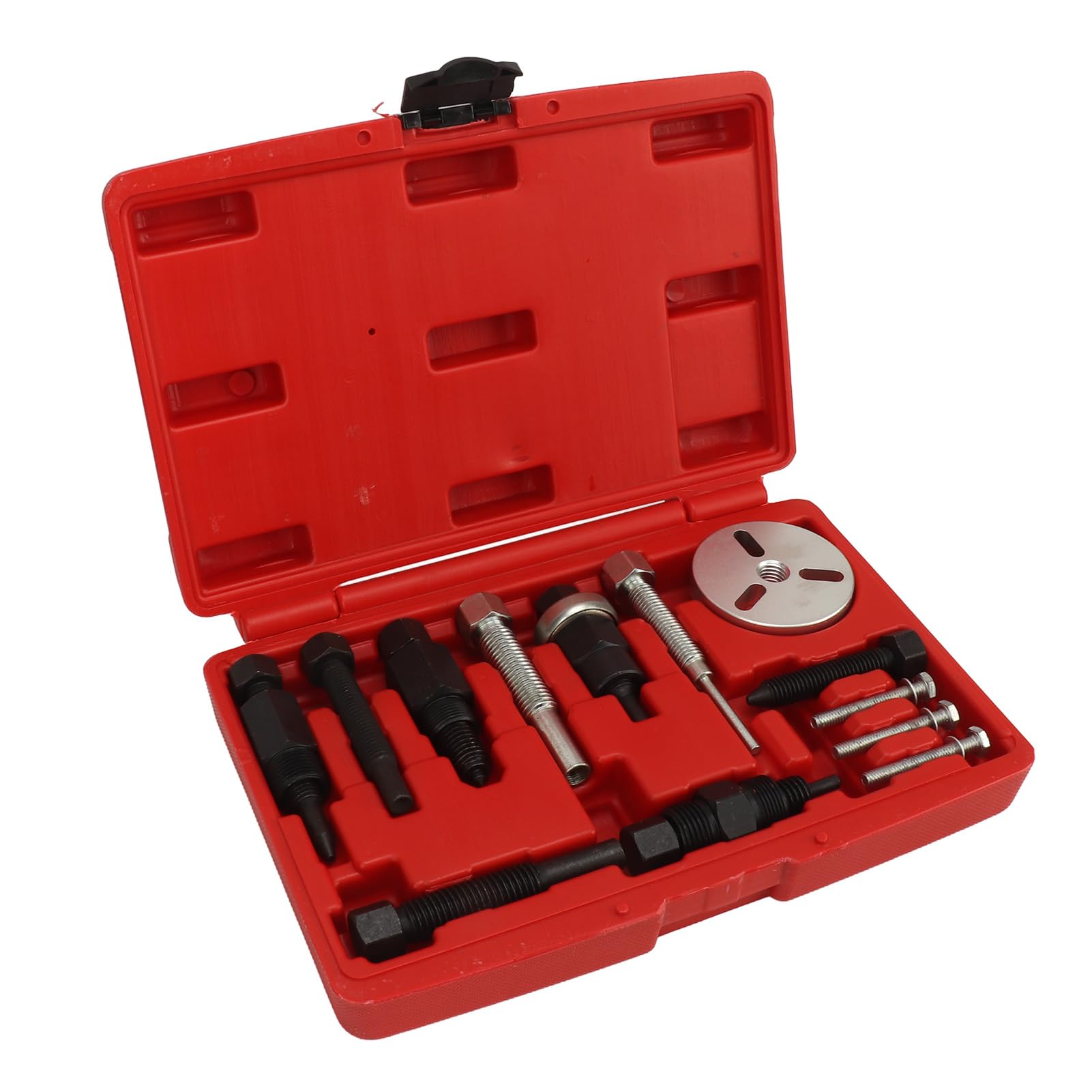 13PCS Carbon Steel Clutch Hub Puller Set - Heavy Duty AC Compressor Clutch Removal Tool Kit for Automotive Repair | Perfect for DIY Mechanics & Professional Technicians | Ideal for AC System Maintenance & Clutch Replacement
