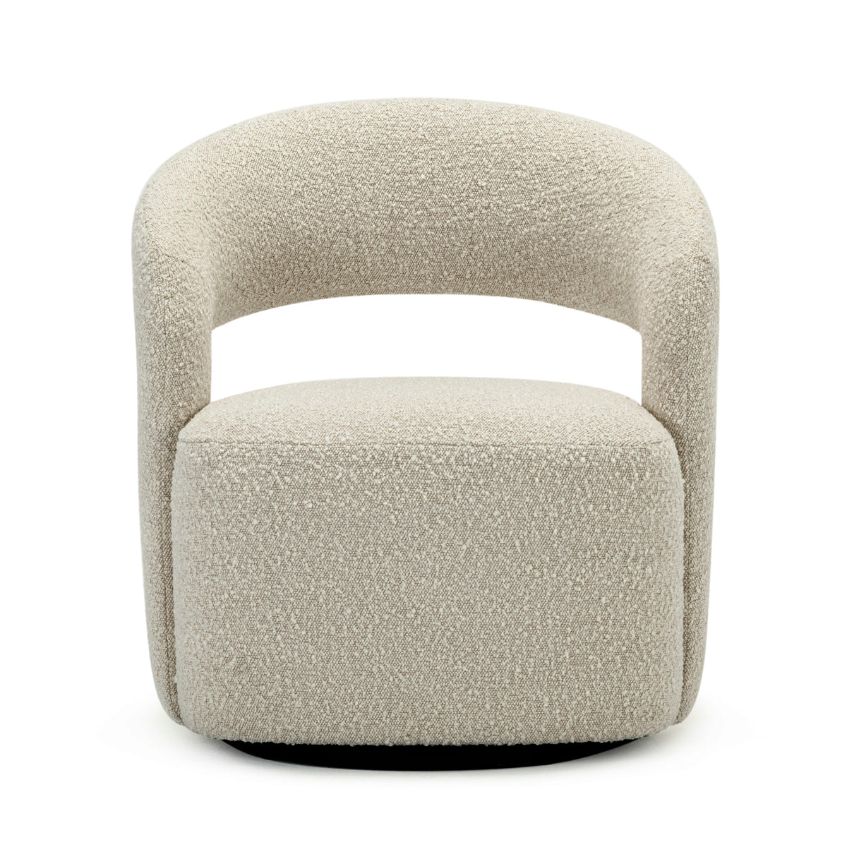 Modern Boucle Swivel Armchair - 360° Rotating Accent Chair with Soft Velvet Fabric, Mid-Century Style Living Room Furniture for Home Office, Lounge, Bedroom & Reading Nook