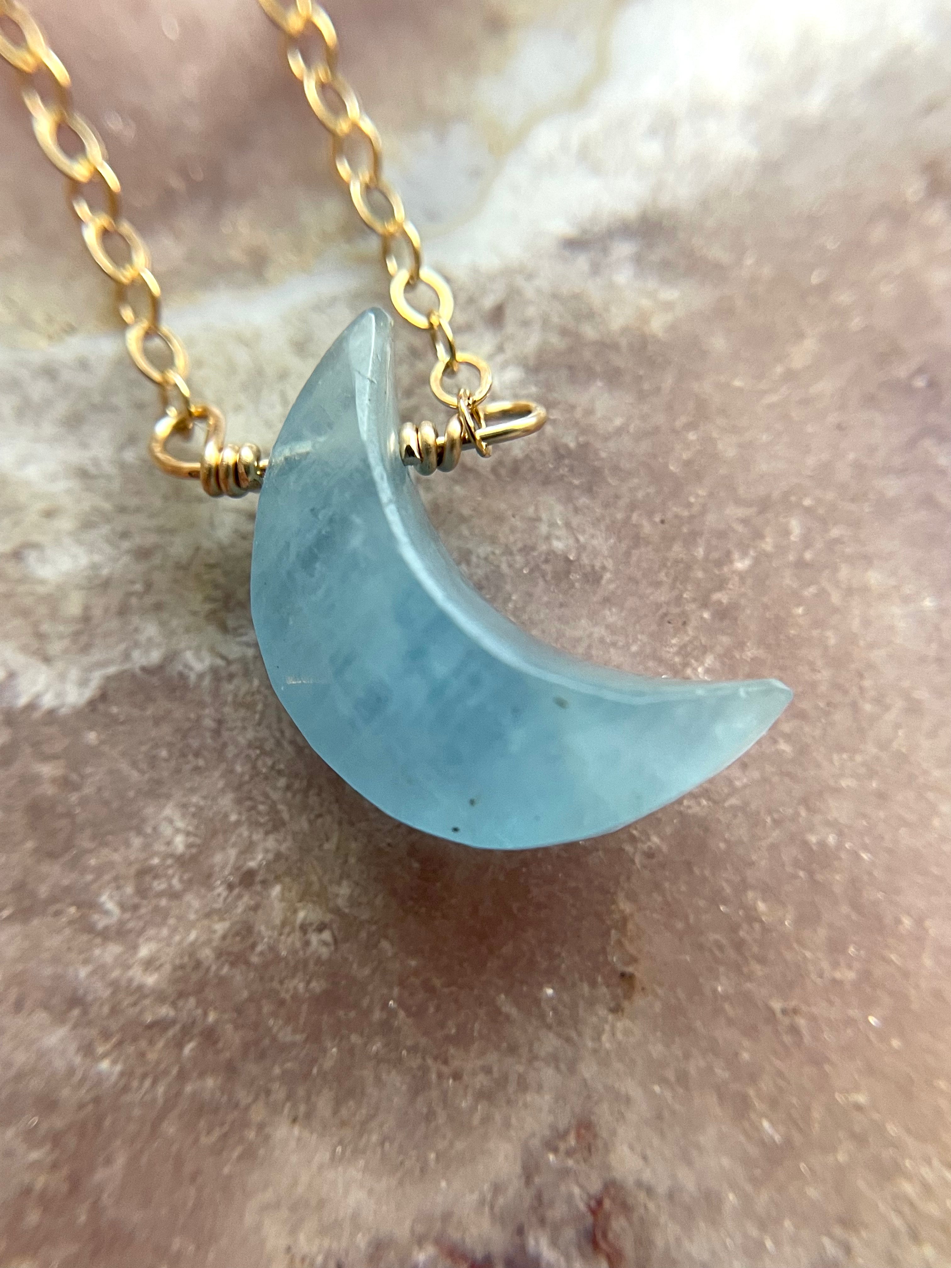 Handmade Aquamarine Pendant Necklace - Sterling Silver or Gold Fill Options - Perfect for Birthdays, Anniversaries & Special Occasions