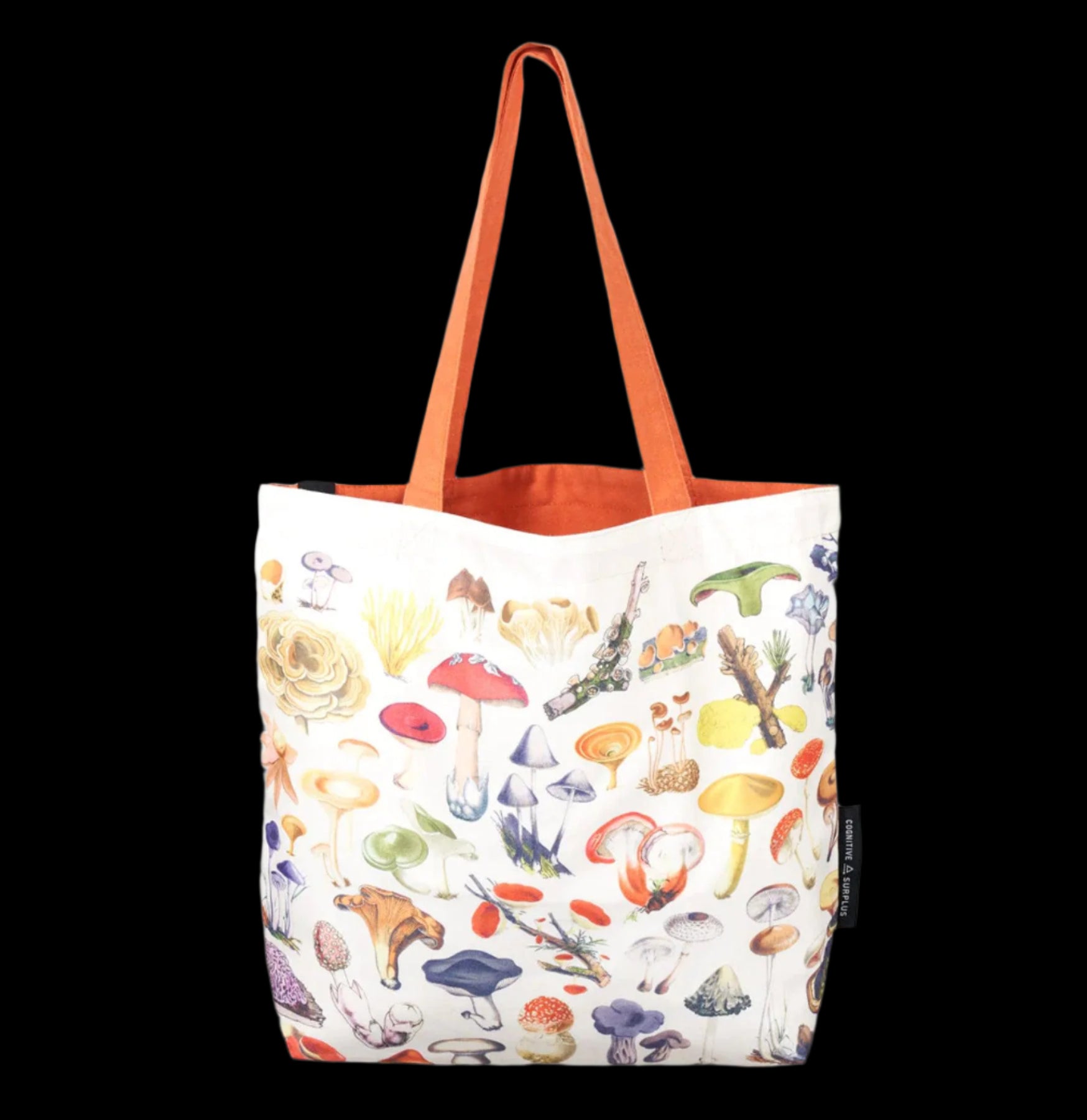 Woodland Mushroom Print Canvas Tote Bag for Women - Eco-Friendly Shoulder Bag for Grocery Shopping, Beach & Daily Use