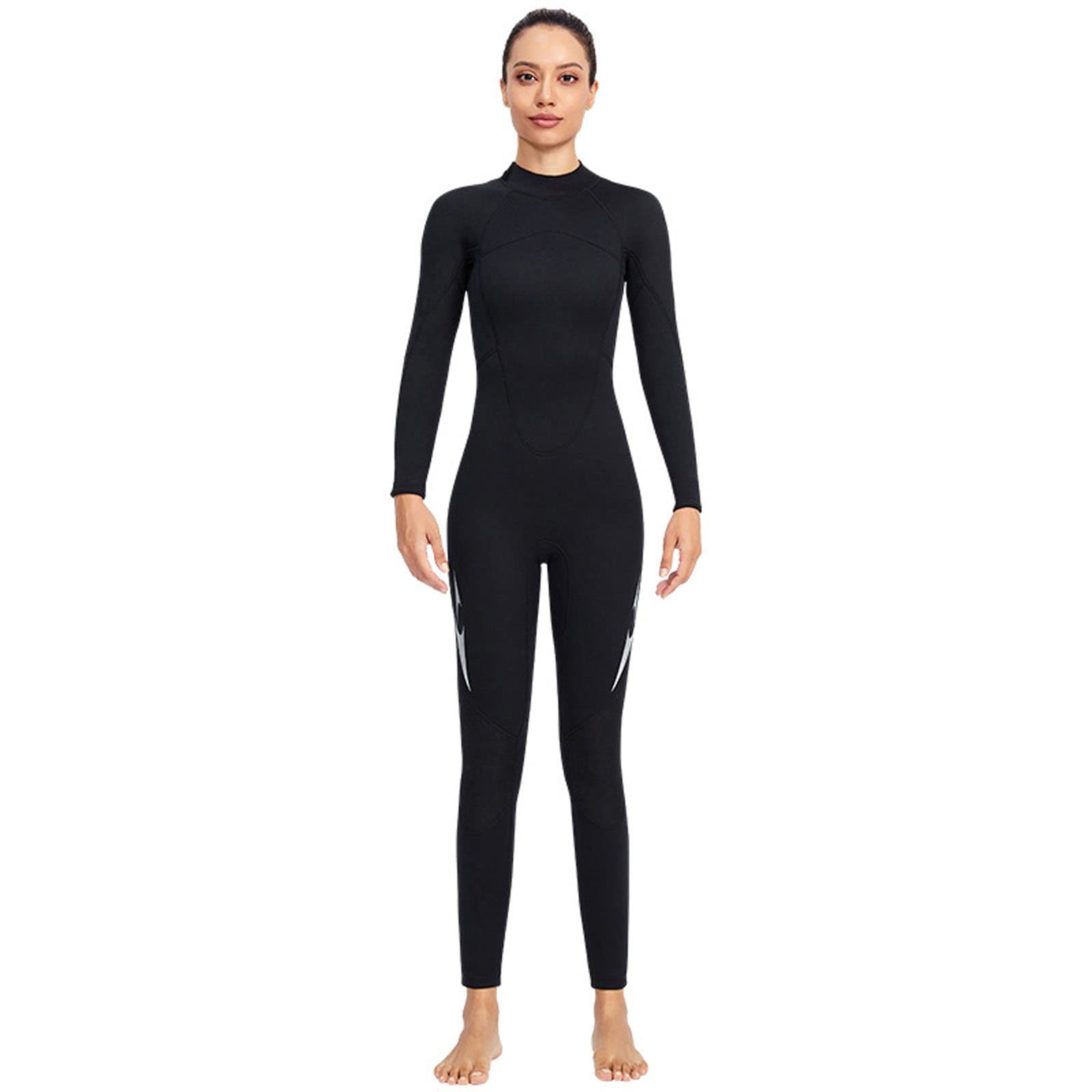 3mm Neoprene Full Wetsuit for Men & Women - Thermal Thickened Diving Suit with Back Zip - Perfect for Snorkeling, Surfing, Swimming & Water Sports - Stay Warm & Protected in Cold Water Activities
