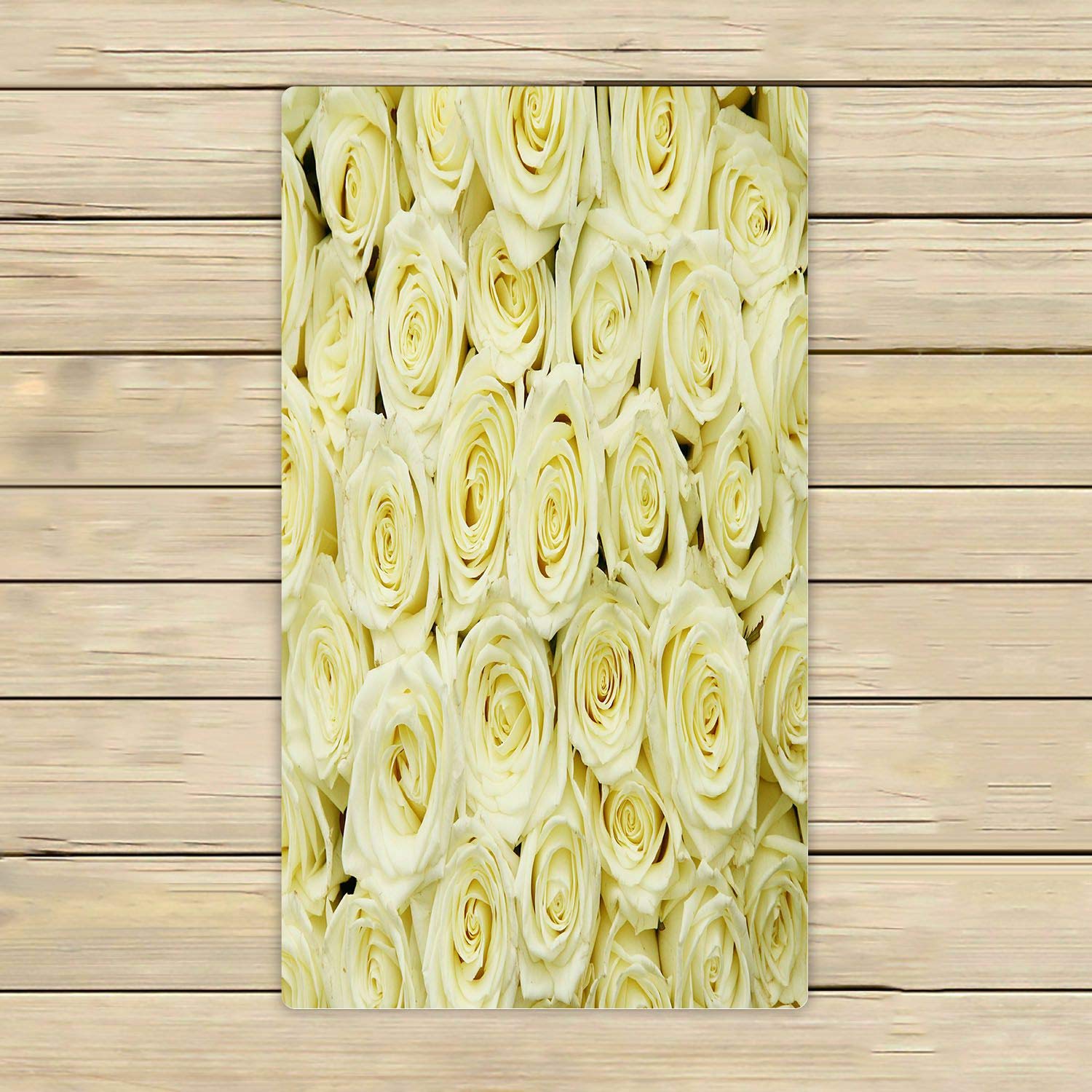 ABPHQTO Large White Rose Bouquet Towels - 16x28 Inch Soft Absorbent Bath, Beach, Pool, Spa & Travel Towels for Gym, Yoga, and Relaxation