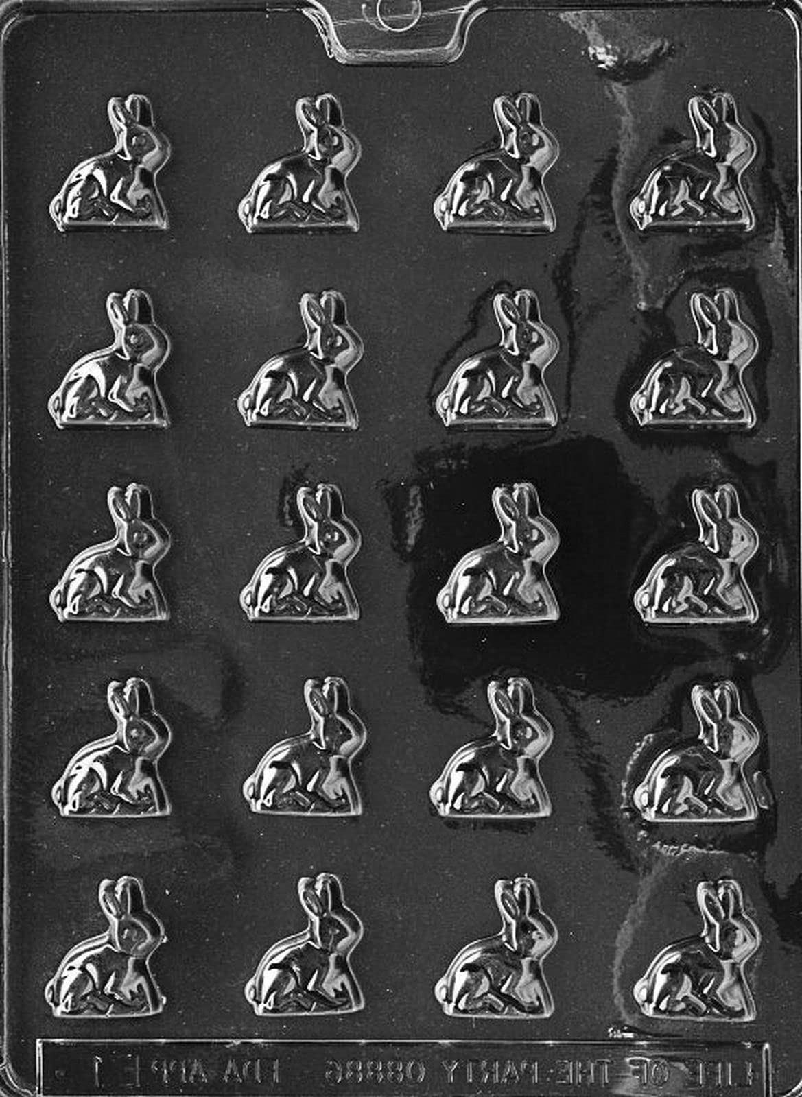 Small Bite-Sized Sitting Bunny Chocolate Molds - Plastic Candy & Cookie Molds for Easter Treats, Cupcake Decorations, and DIY Desserts