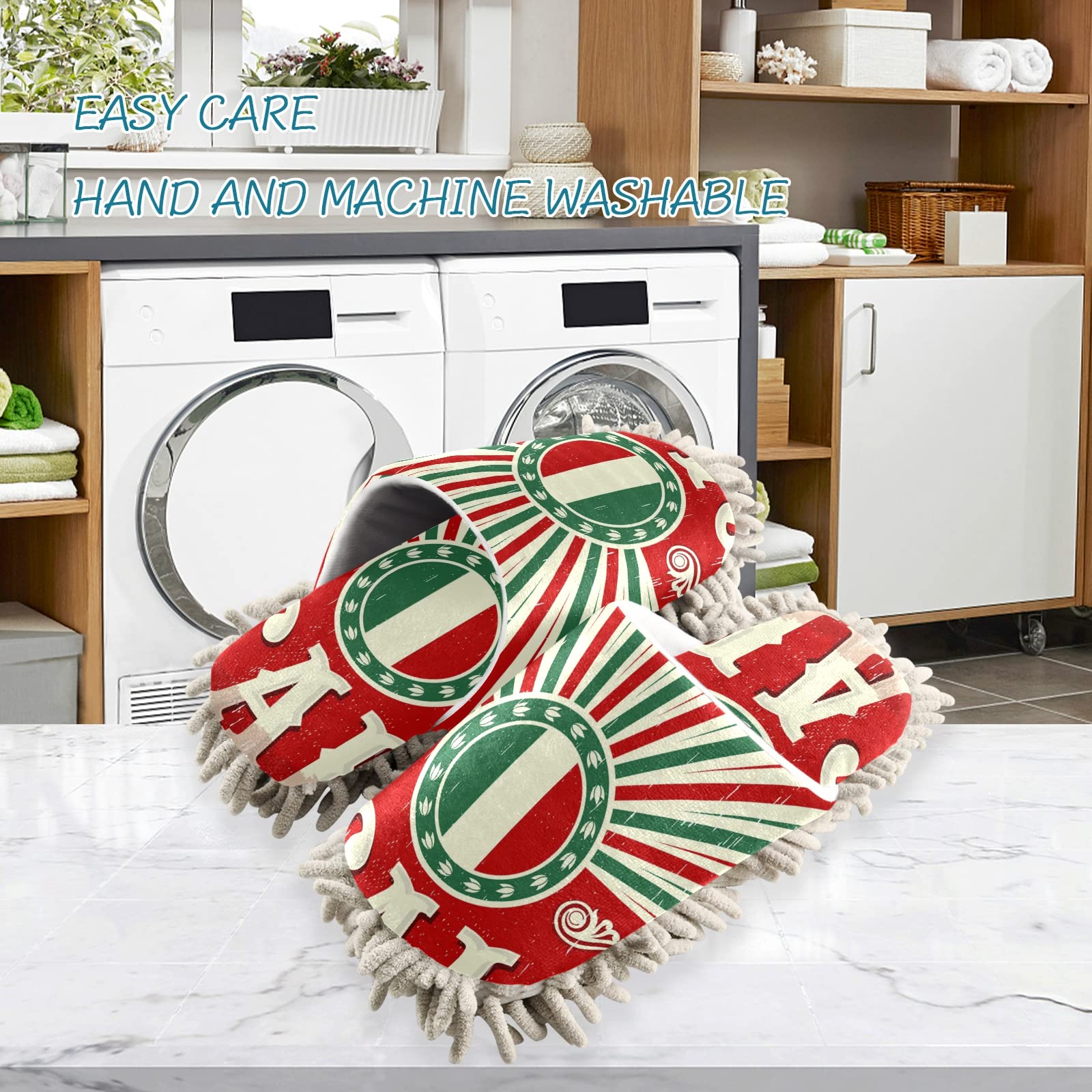 Unisex Mop Slippers Shoes - Soft Cleaning House Slippers for Dusting & Spa Use | Indoor Floor Cleaning & Relaxation (Size M-L)