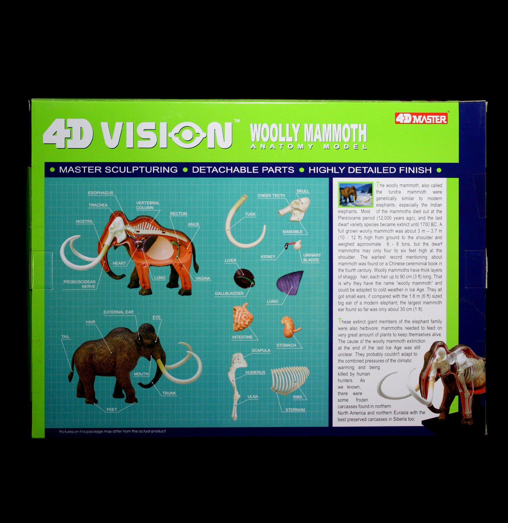 4D Woolly Mammoth Model Kit - Realistic Prehistoric Animal Puzzle for Kids & Adults - Perfect for Science Education, Home Decor & Gift Giving