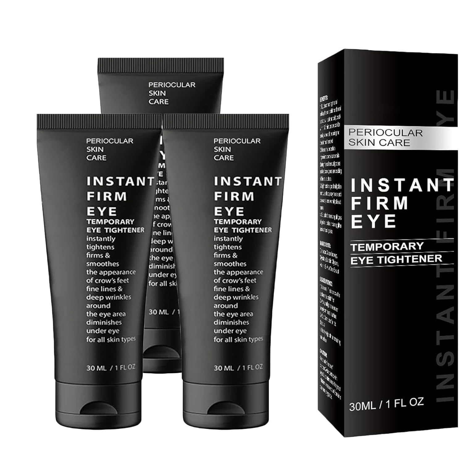 Depenza Anti-Puffiness & Dark Circle Eye Cream - Firming & Moisturizing Under Eye Treatment for Bags & Wrinkles (3 Pack) - Perfect for Morning & Night Skincare Routine