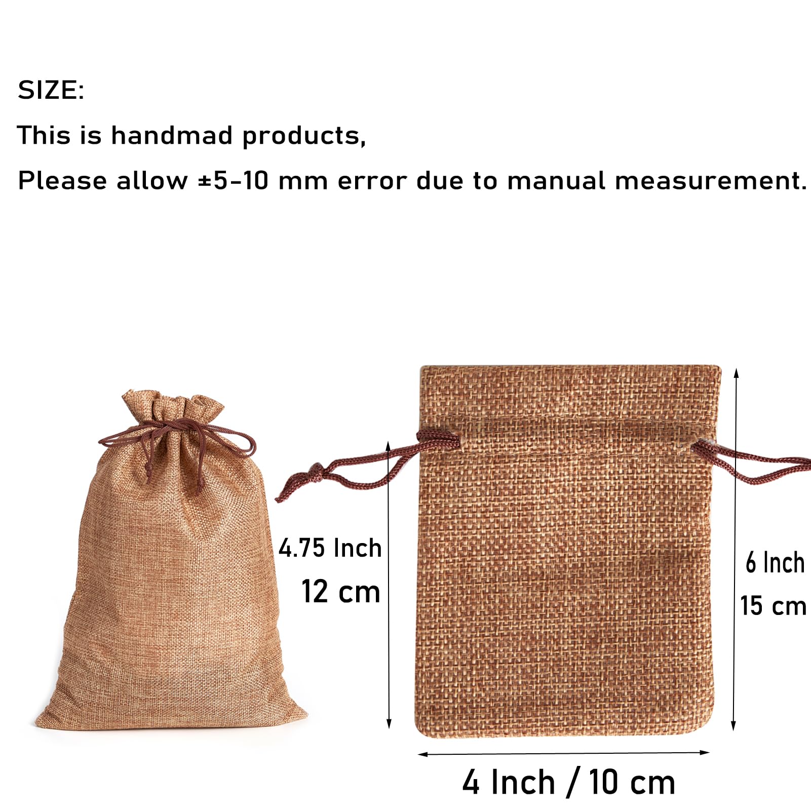 20 Pack 4x6 Inch Natural Linen Burlap Drawstring Bags - Reusable Eco-Friendly Gift Pouches for Christmas, Birthday, Wedding & Party Favors | Perfect for Crafts, Jewelry Packaging, Wedding Decor & Small Gift Wrapping