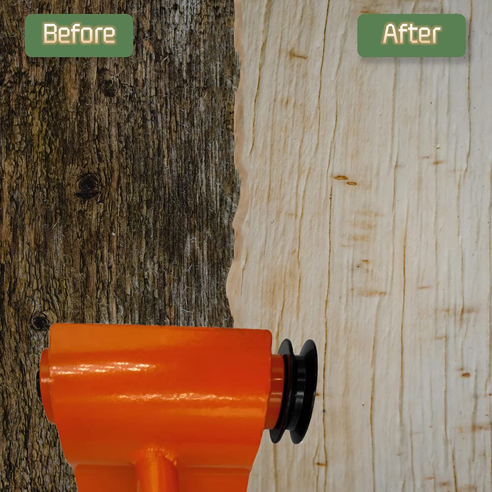 LAJIAOZ Orange Log Peeler - Professional Log Debarking Tool for Husqvarna & STIHL Chainsaws | Chainsaw Debarker Attachment for Log Builders, Sawmills & DIY Home Projects | Perfect for Woodworking, Timber Processing & Cabin Building