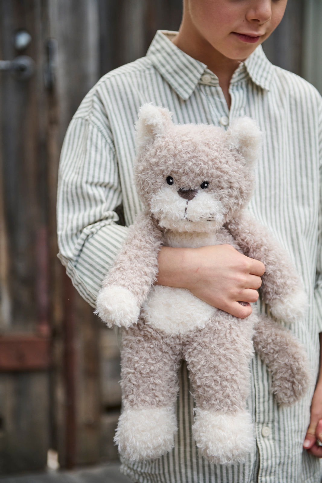 Checkers the Cat Grey Plush Toy - Soft Stuffed Animal for Kids, Gifts & Home Decor | Perfect for Cuddling, Nursery Decor & Birthday Presents