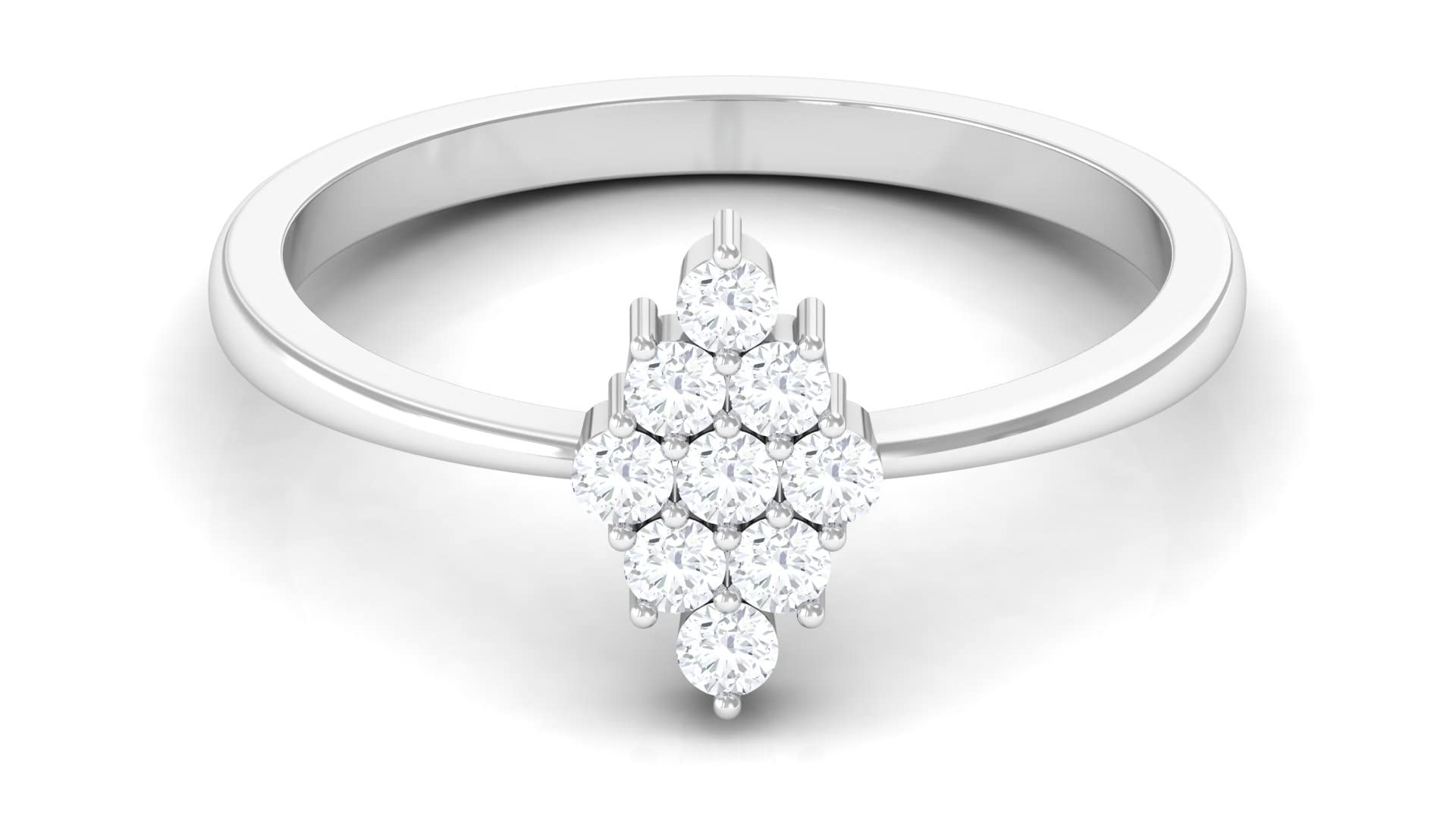 1/2 CT Moissanite Cluster Cocktail Ring for Women - 14K Solid Gold Vintage Wedding Party Jewelry - Elegant Gift for Anniversary, Engagement & Special Occasions