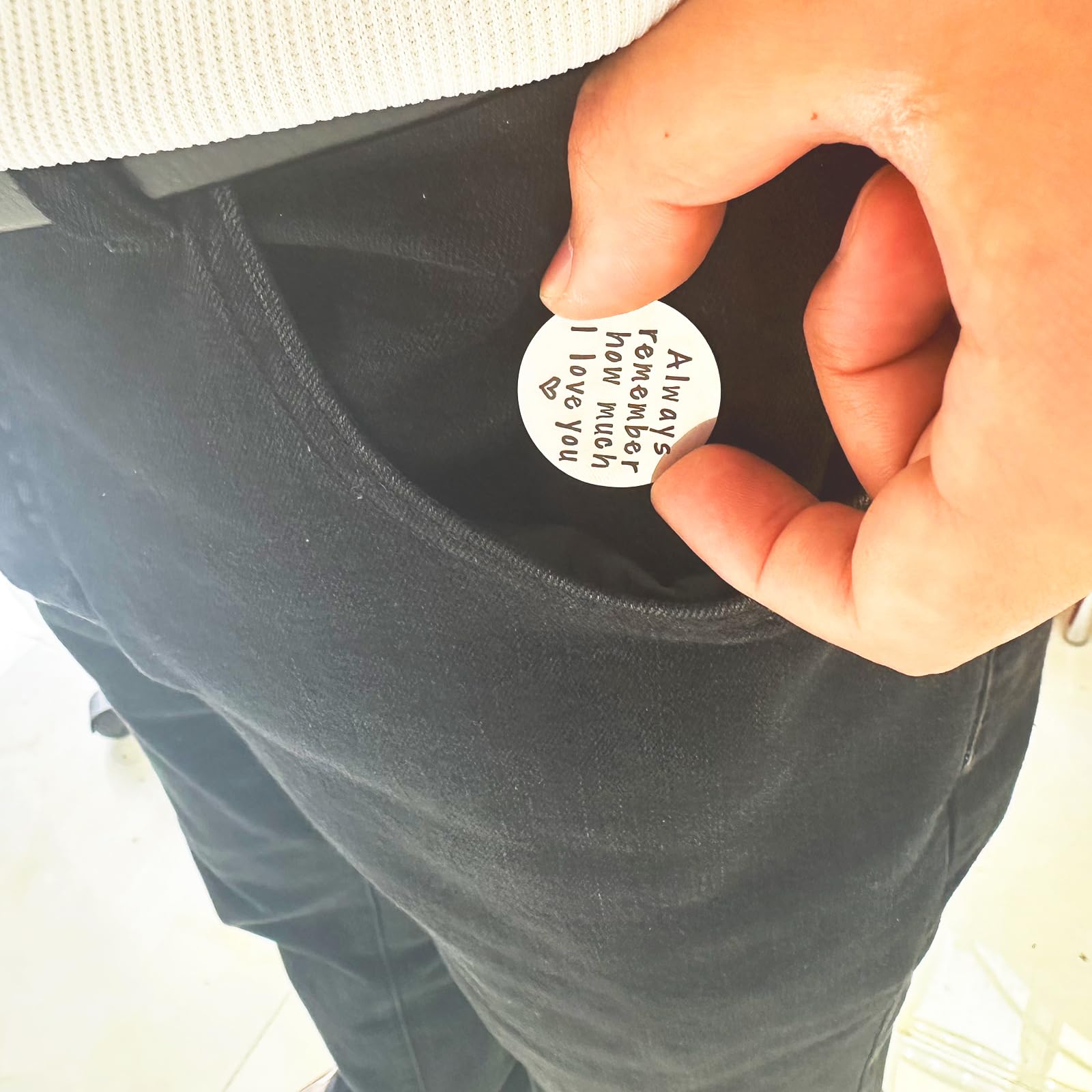 Personalized Hand-Stamped Pewter Pocket Tokens - Custom Engraved Keepsake for Loved Ones | Perfect for Weddings, Anniversaries, and Special Gifts
