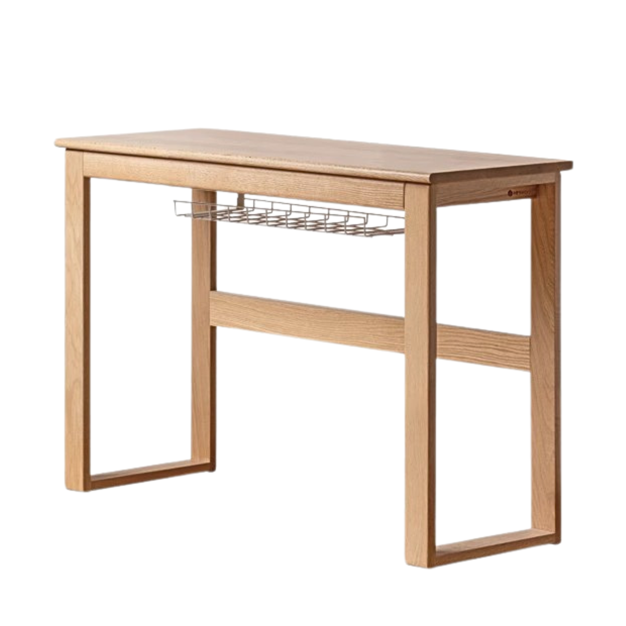 Solid Oak and Poplar Wood Office Desk - Long Executive Workstation for Home & Office - Perfect for Remote Work, Study, and Professional Workspaces