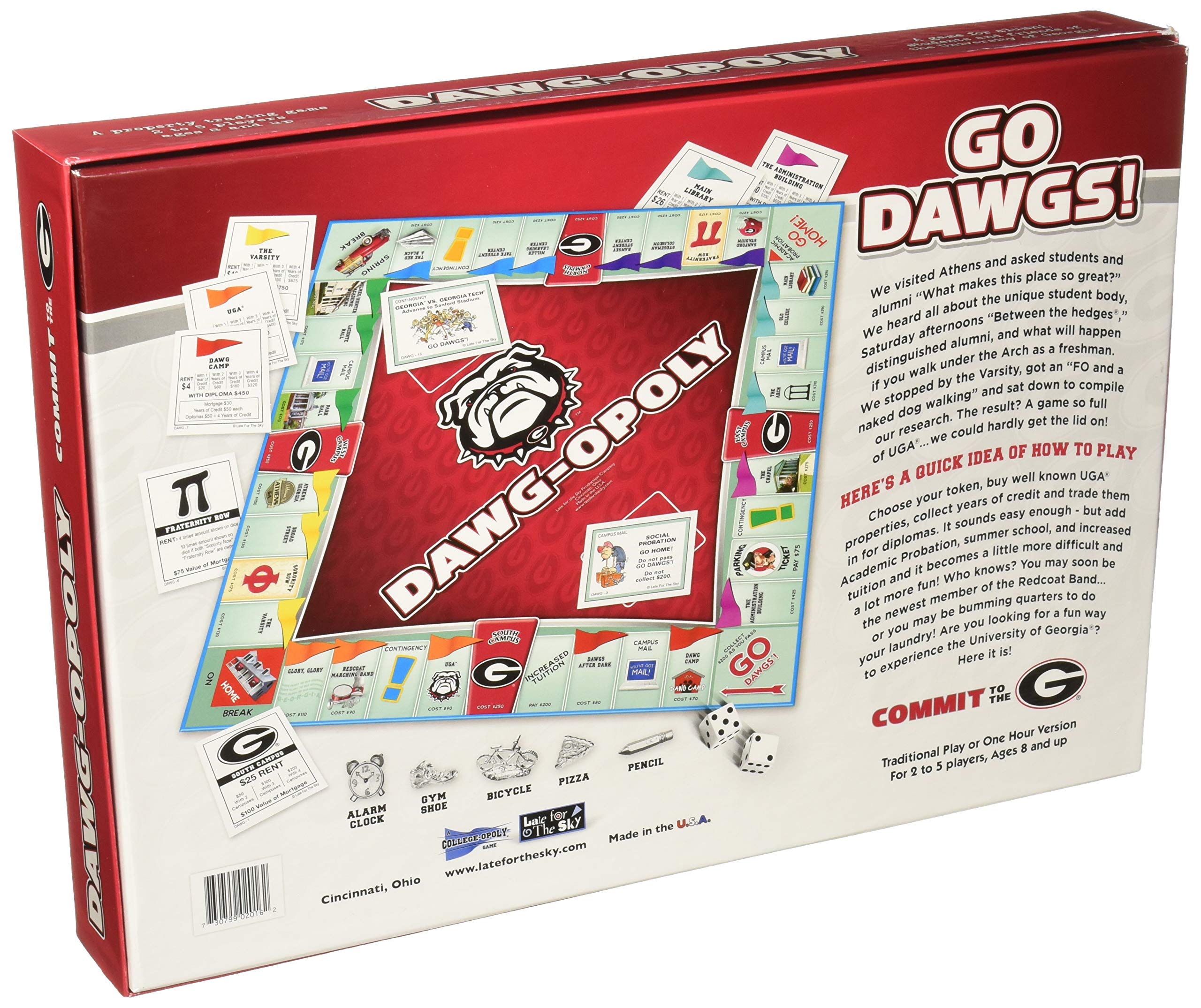 University of Georgia Dawgopoly Board Game - Red & Black Edition | Fun Family Game Night for UGA Bulldogs Fans
