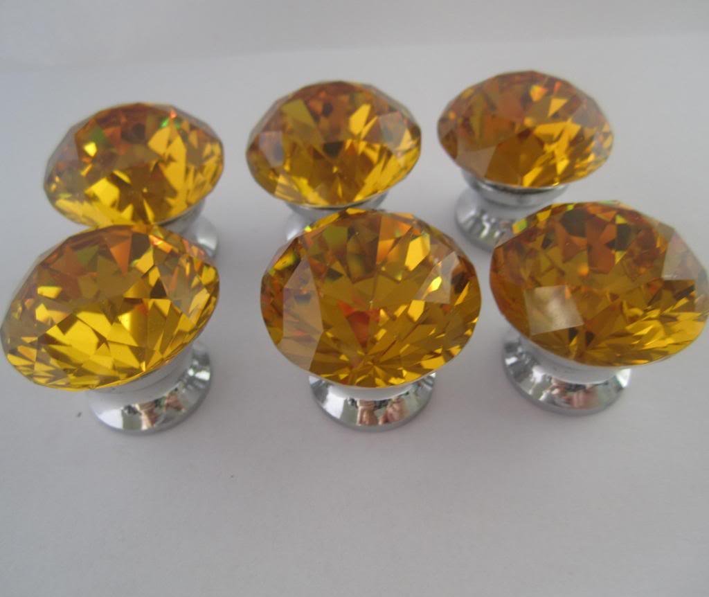 30mm Clear Crystal Glass Cabinet Knobs - Pack of 10 | Dresser Drawer Pull Handles for Bedroom, Bathroom & Kitchen Cabinetry | Modern Home Decor Upgrade