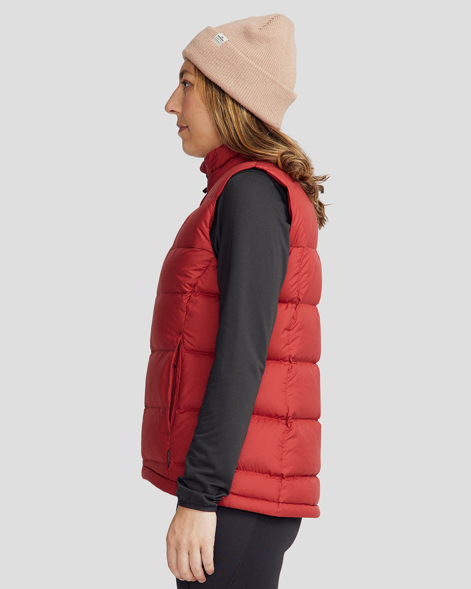Women's Epiq Down Vest - Lightweight Warm Winter Puffer Jacket for Outdoor Activities | Pinot Color | Perfect for Hiking, Skiing & Cold Weather Fashion