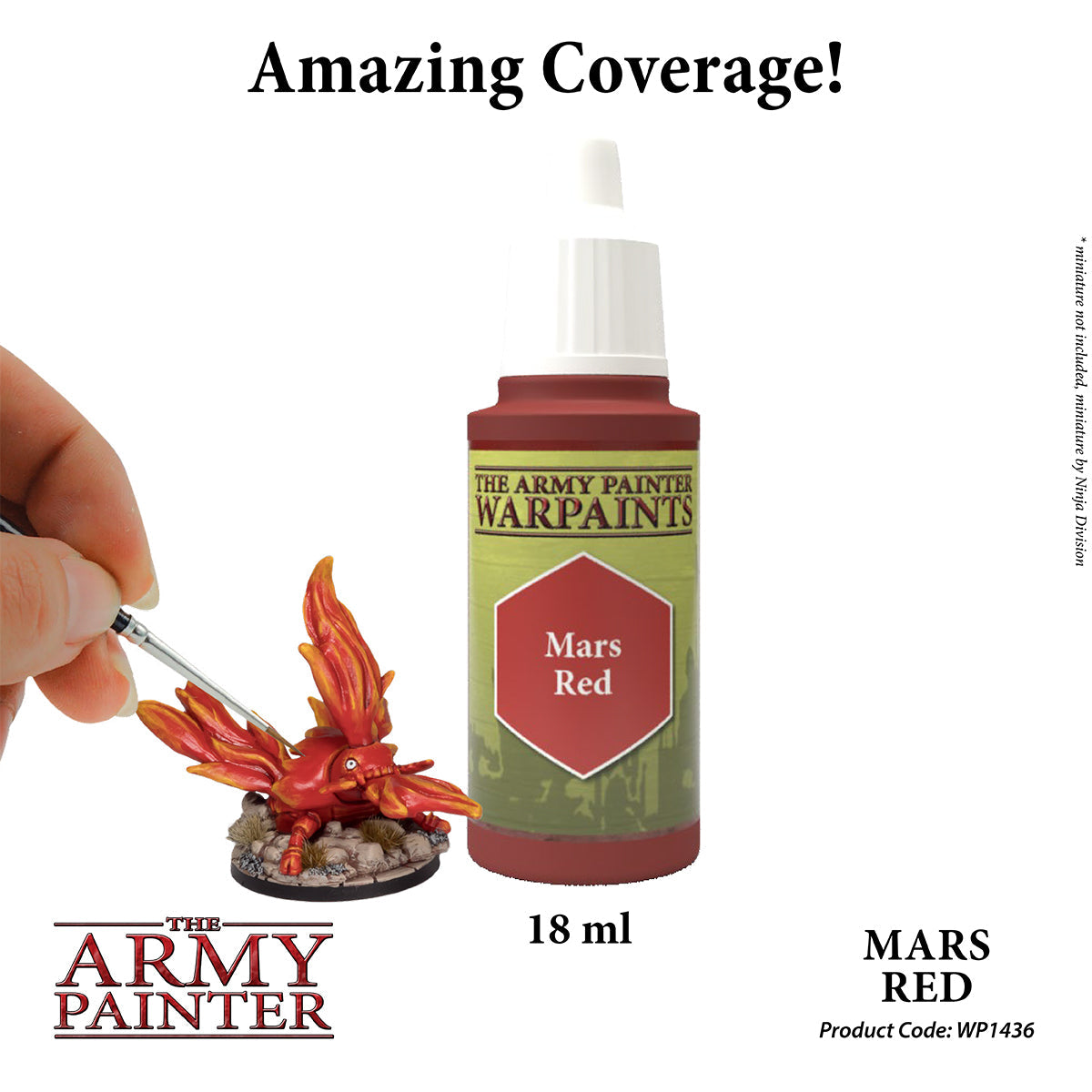 Warpaints: Mars Red - Professional Waterproof Face Paint for Cosplay, Halloween & Theater Makeup - Long Lasting & Vibrant Color