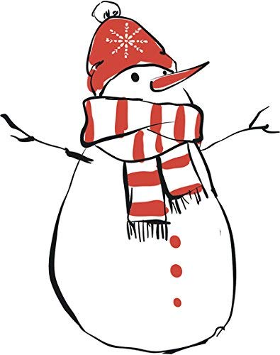 Christmas Snowman Magnetic Bumper Sticker - 4
