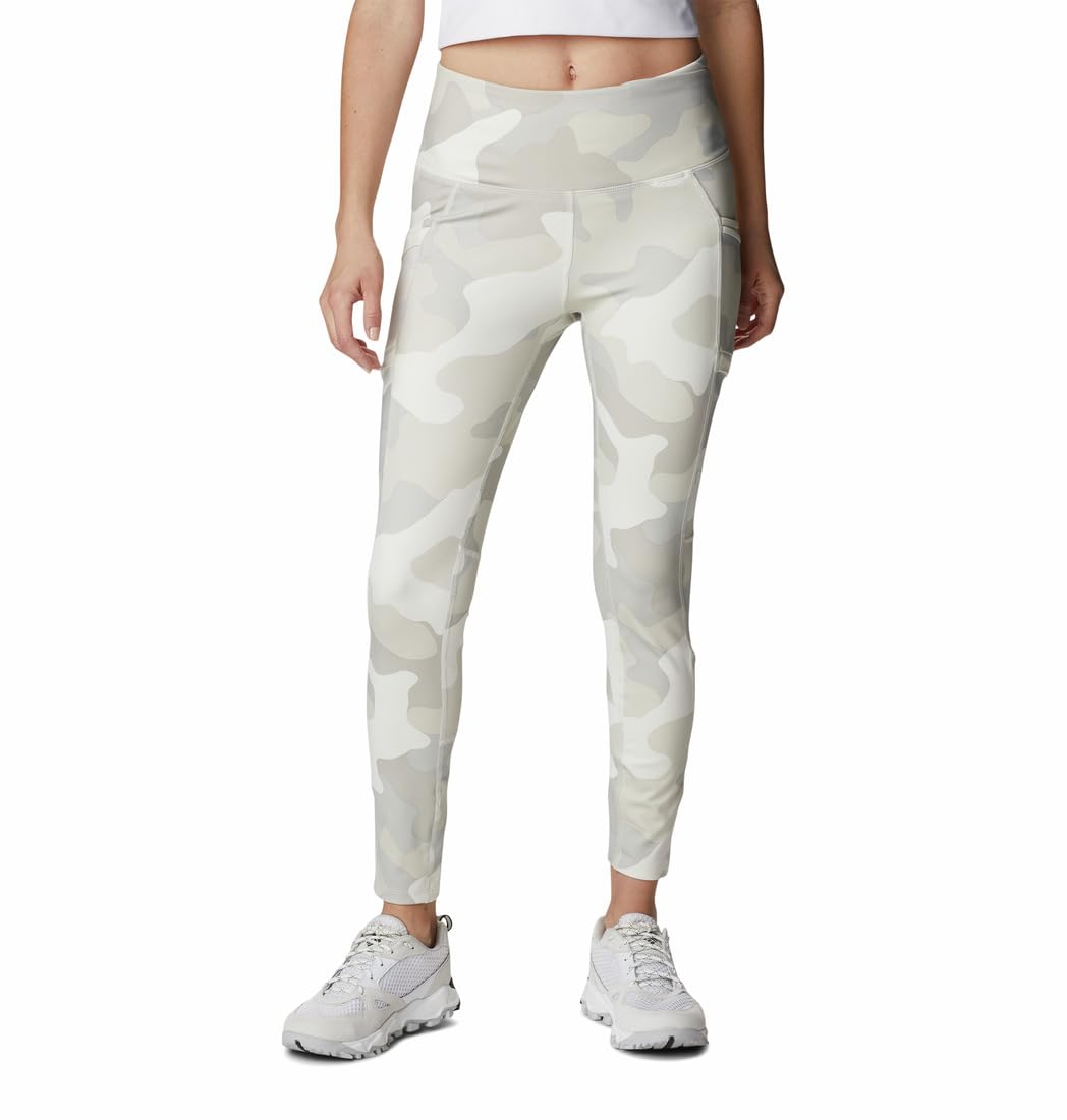 Columbia Women's Windgates™ II Leggings - Chalk Mod Camo Print, Small - Moisture-Wicking Hiking & Yoga Pants for Outdoor Activities